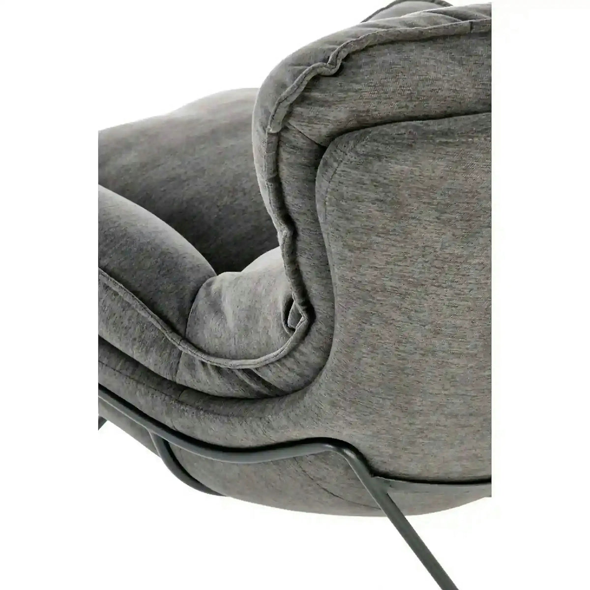 Scaun relaxare living VOLKER, gri, stofa clasica/metal, 75x88x85 cm