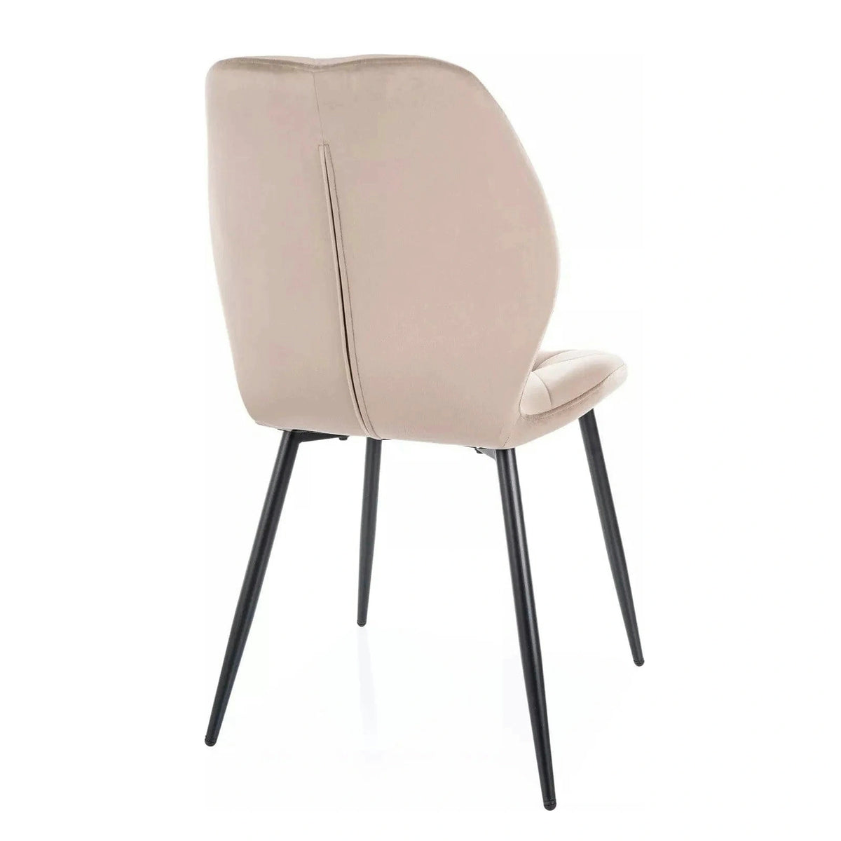 Scaun RICK, bej - Bluvel 40, stofa catifelata/metal, 48x56x86 cm