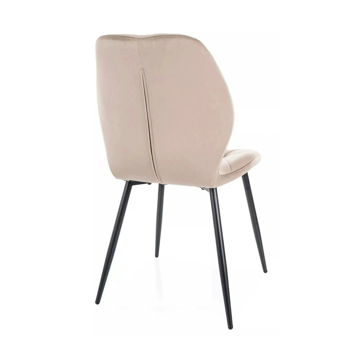 Scaun RICK, bej - Bluvel 40, stofa catifelata/metal, 48x56x86 cm