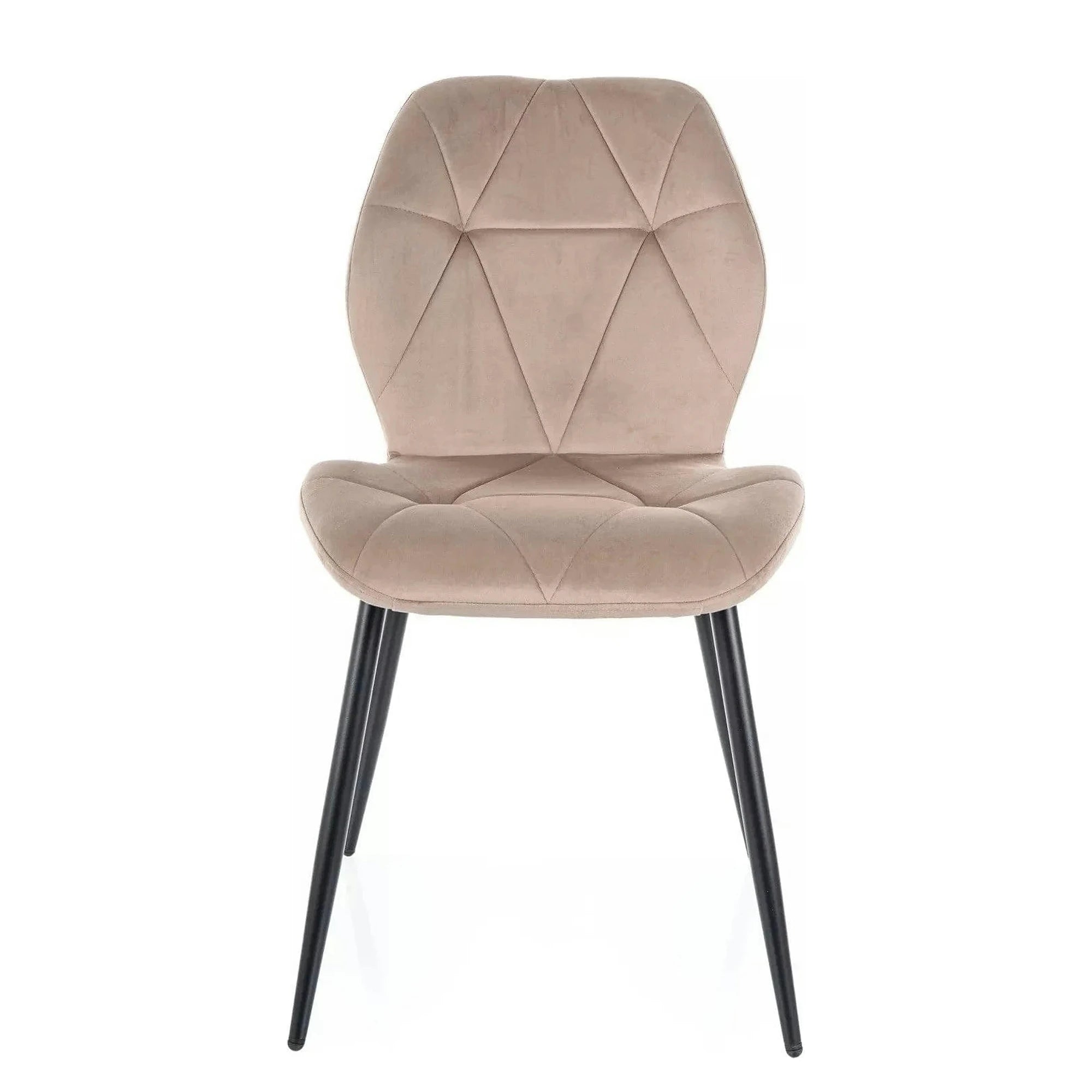 Scaun RICK, bej - Bluvel 40, stofa catifelata/metal, 48x56x86 cm