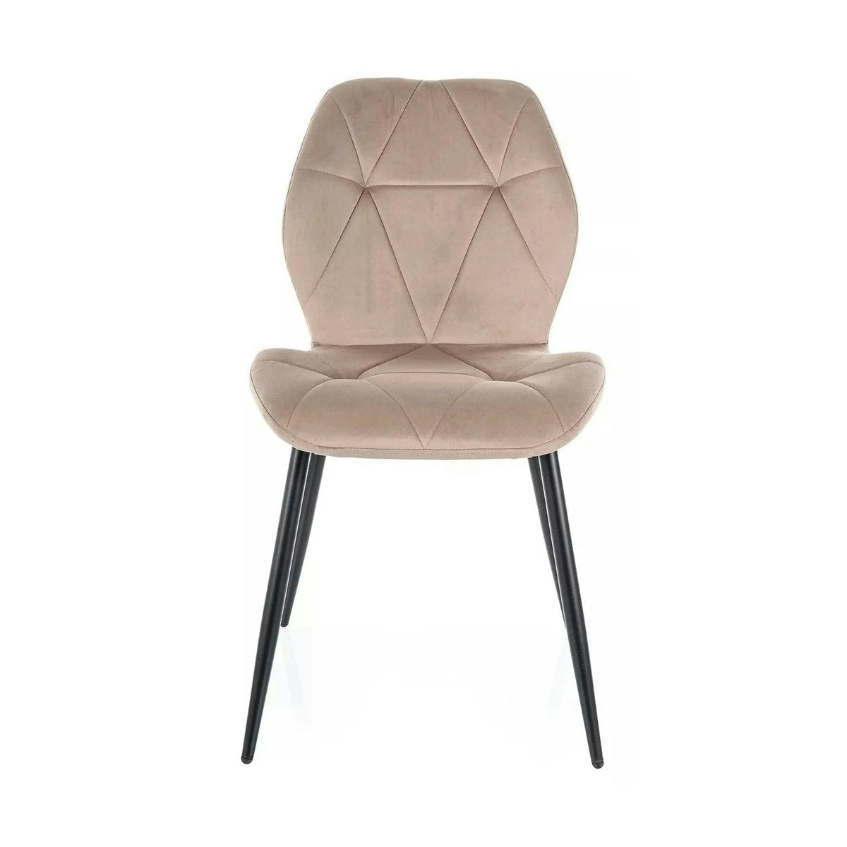 Scaun RICK, bej - Bluvel 40, stofa catifelata/metal, 48x56x86 cm
