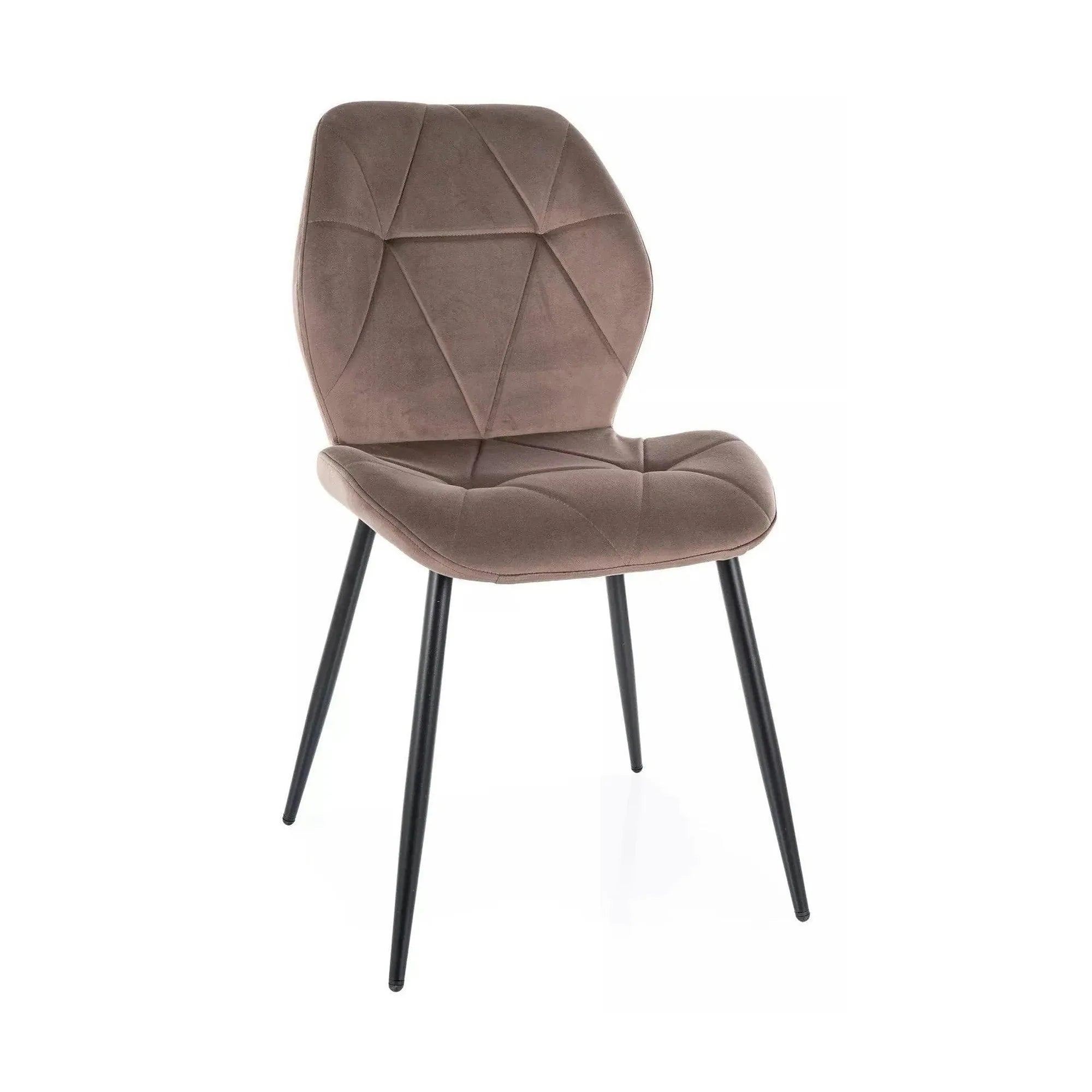 Scaun RICK, cappuccino - Bluvel 38, stofa catifelata/metal, 48x56x86 cm
