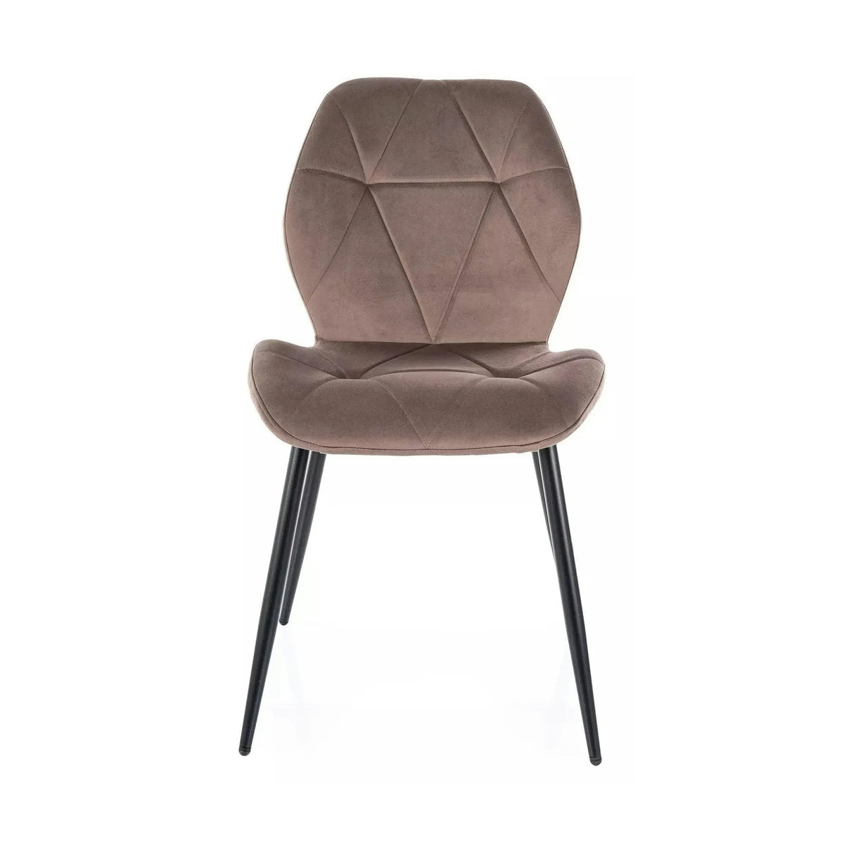 Scaun RICK, cappuccino - Bluvel 38, stofa catifelata/metal, 48x56x86 cm