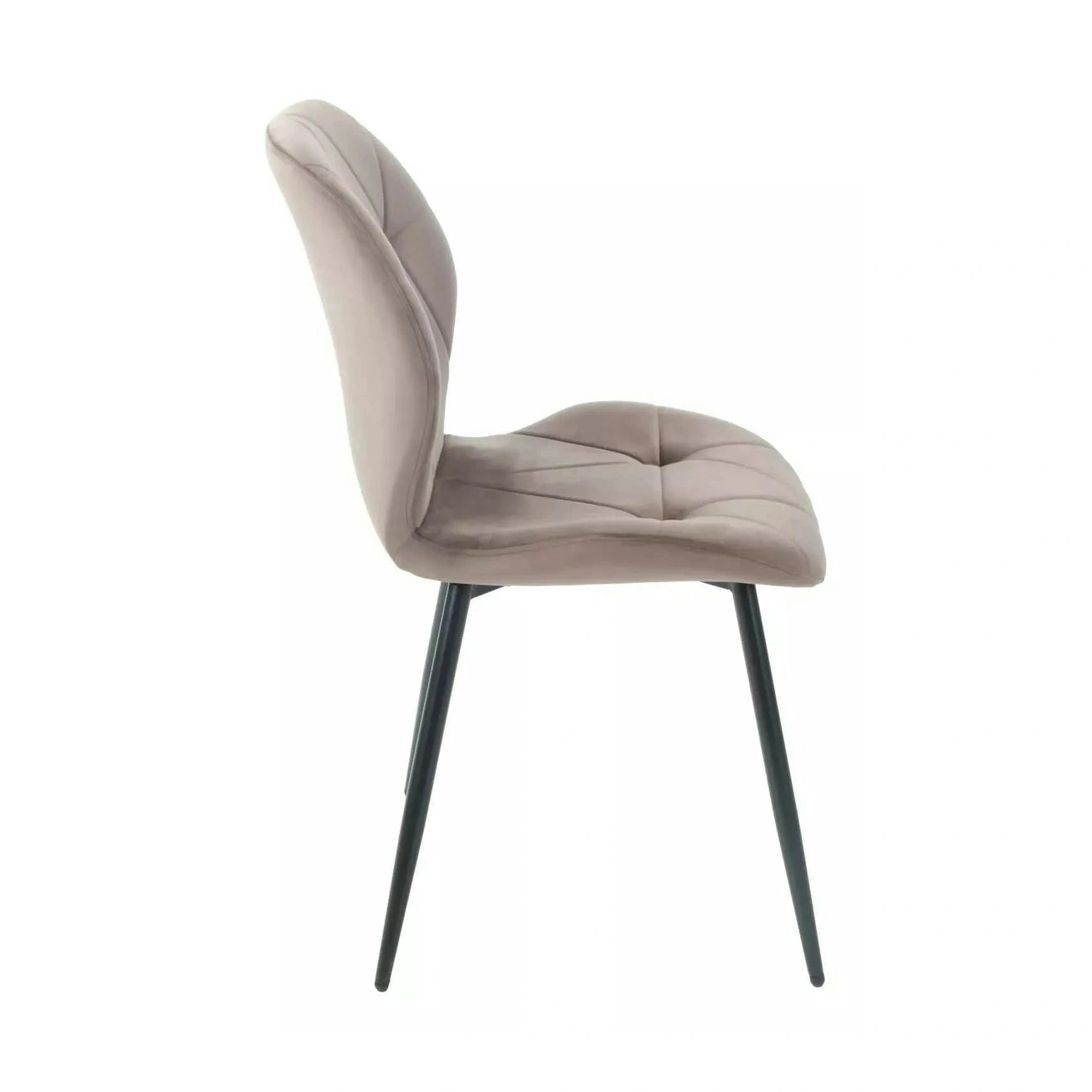 Scaun RICK, cappuccino - Bluvel 38, stofa catifelata/metal, 48x56x86 cm