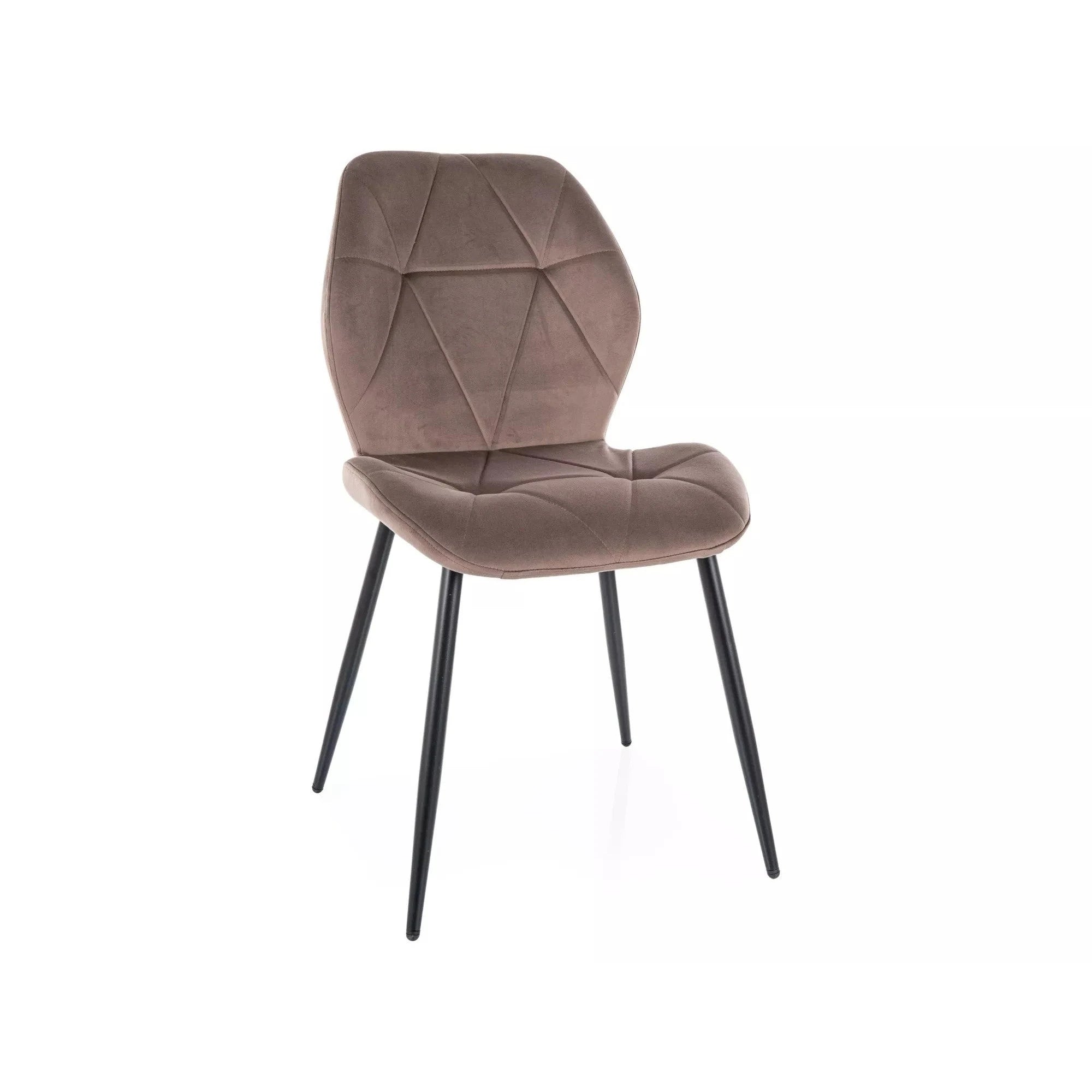 Scaun RICK, cappuccino - Bluvel 38, stofa catifelata/metal, 48x56x86 cm