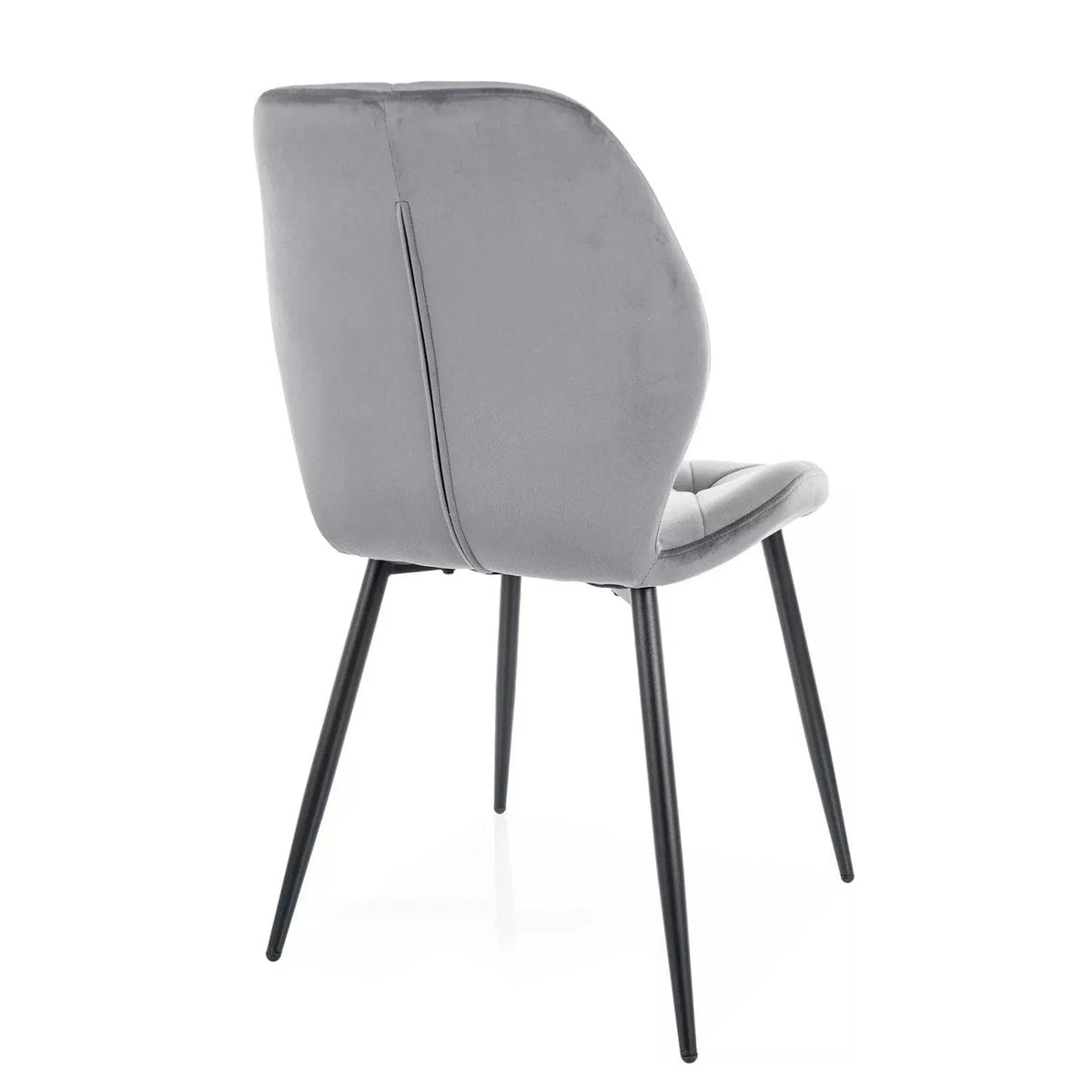 Scaun RICK, gri - Bluvel 14, stofa catifelata/metal, 48x56x86 cm