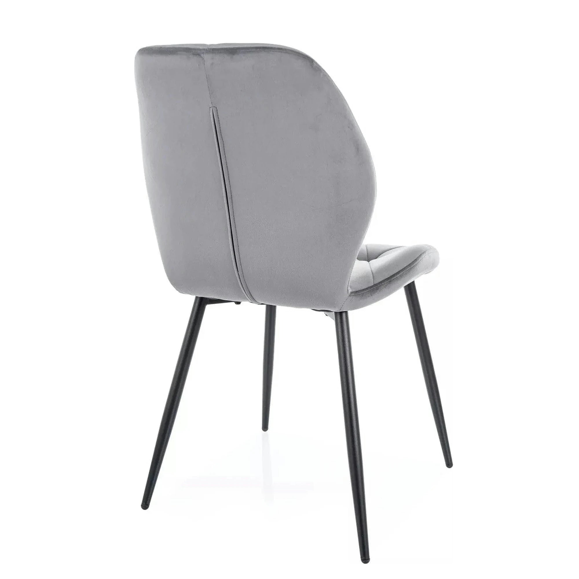 Scaun RICK, gri - Bluvel 14, stofa catifelata/metal, 48x56x86 cm