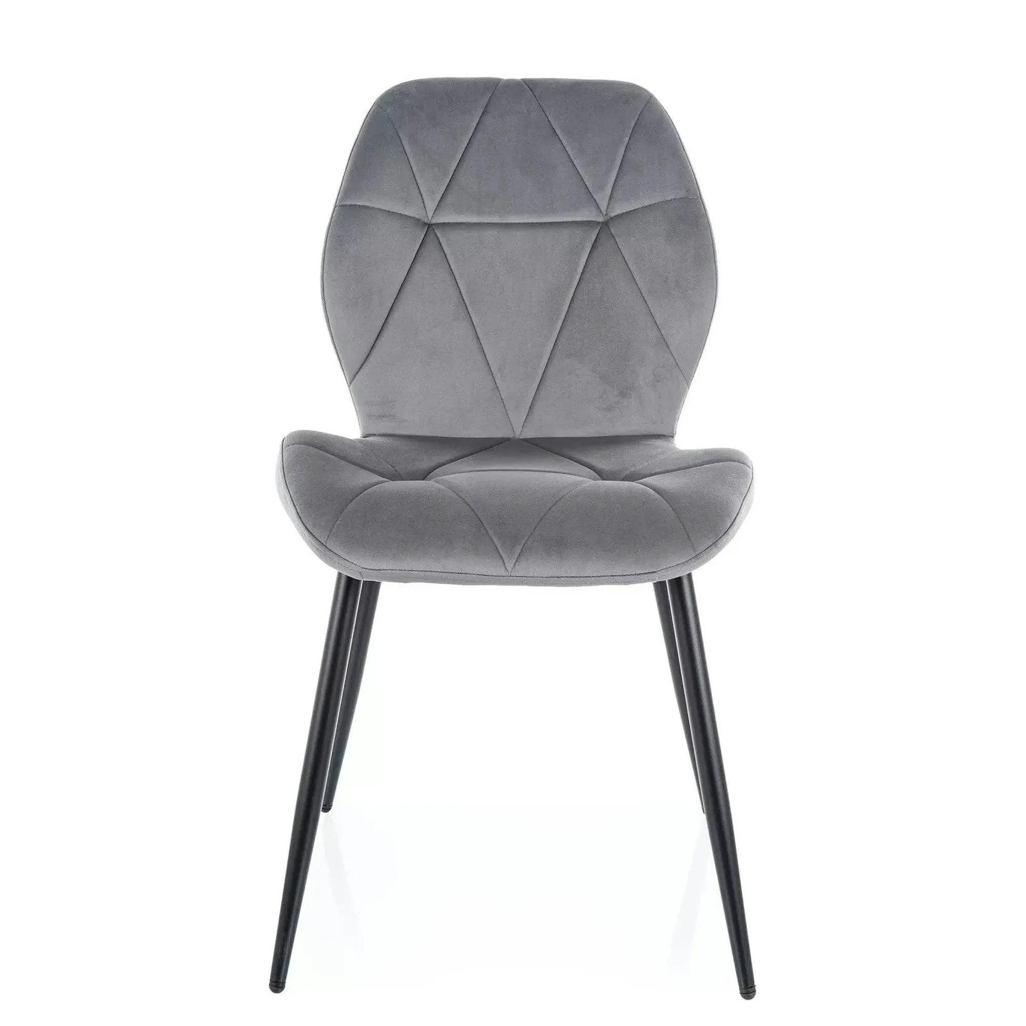 Scaun RICK, gri - Bluvel 14, stofa catifelata/metal, 48x56x86 cm