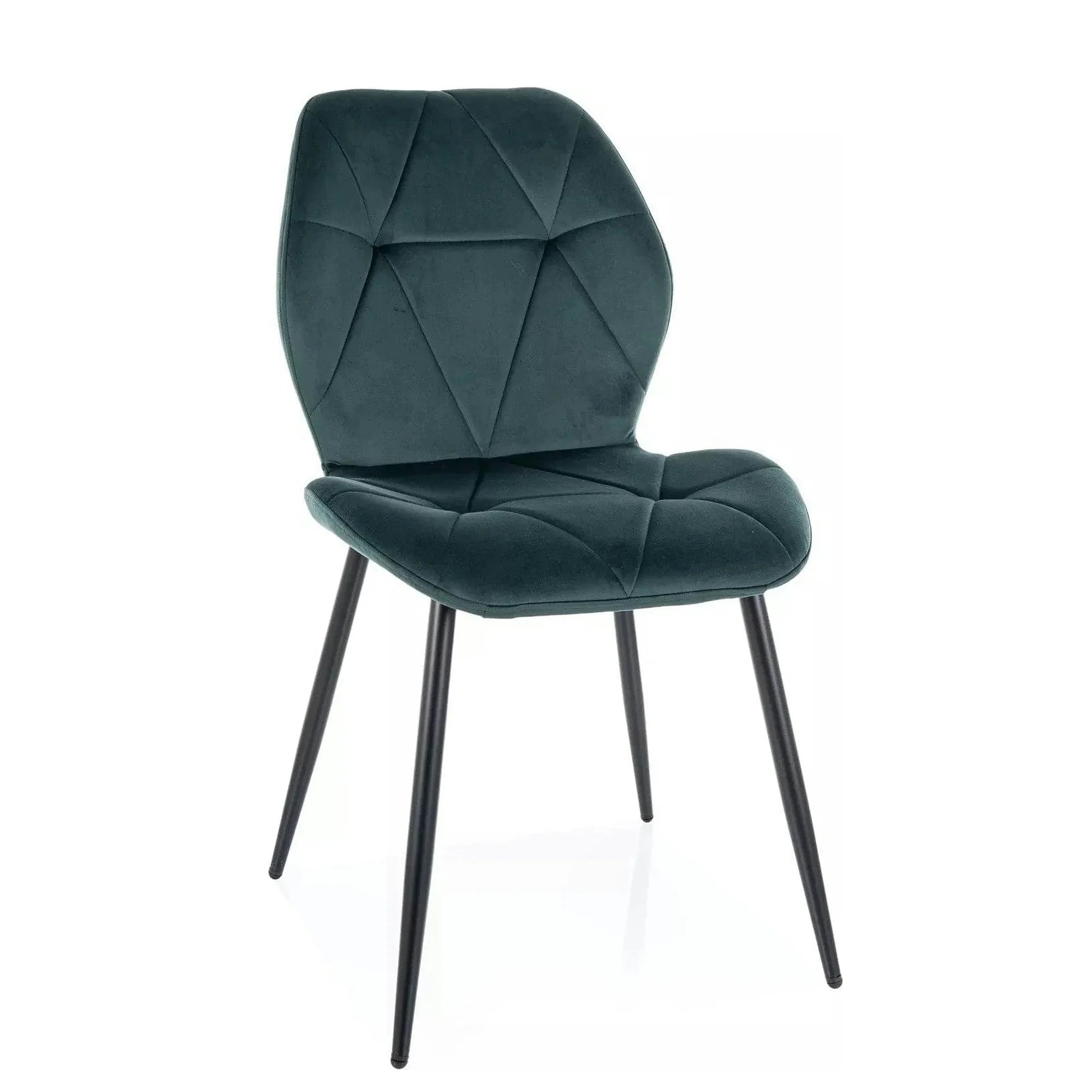 Scaun RICK, verde inchis - Bluvel 78, stofa catifelata/metal, 48x41x86 cm
