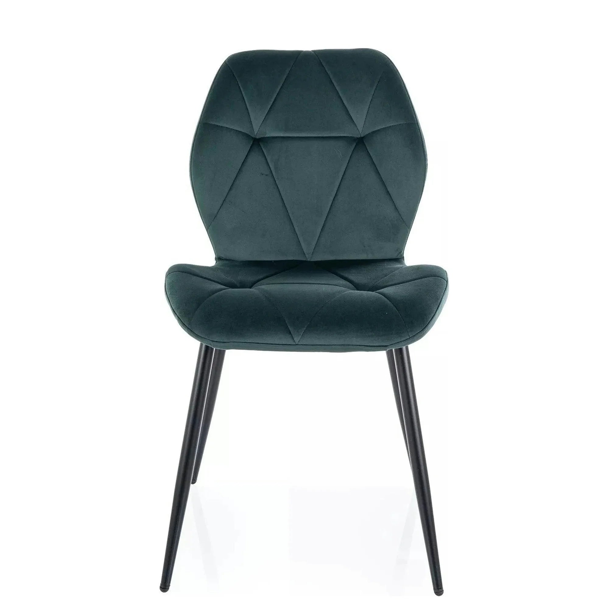 Scaun RICK, verde inchis - Bluvel 78, stofa catifelata/metal, 48x41x86 cm
