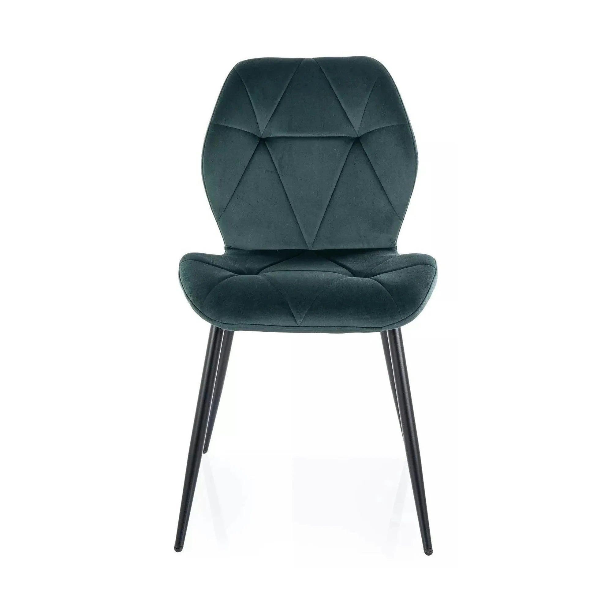 Scaun RICK, verde inchis - Bluvel 78, stofa catifelata/metal, 48x41x86 cm