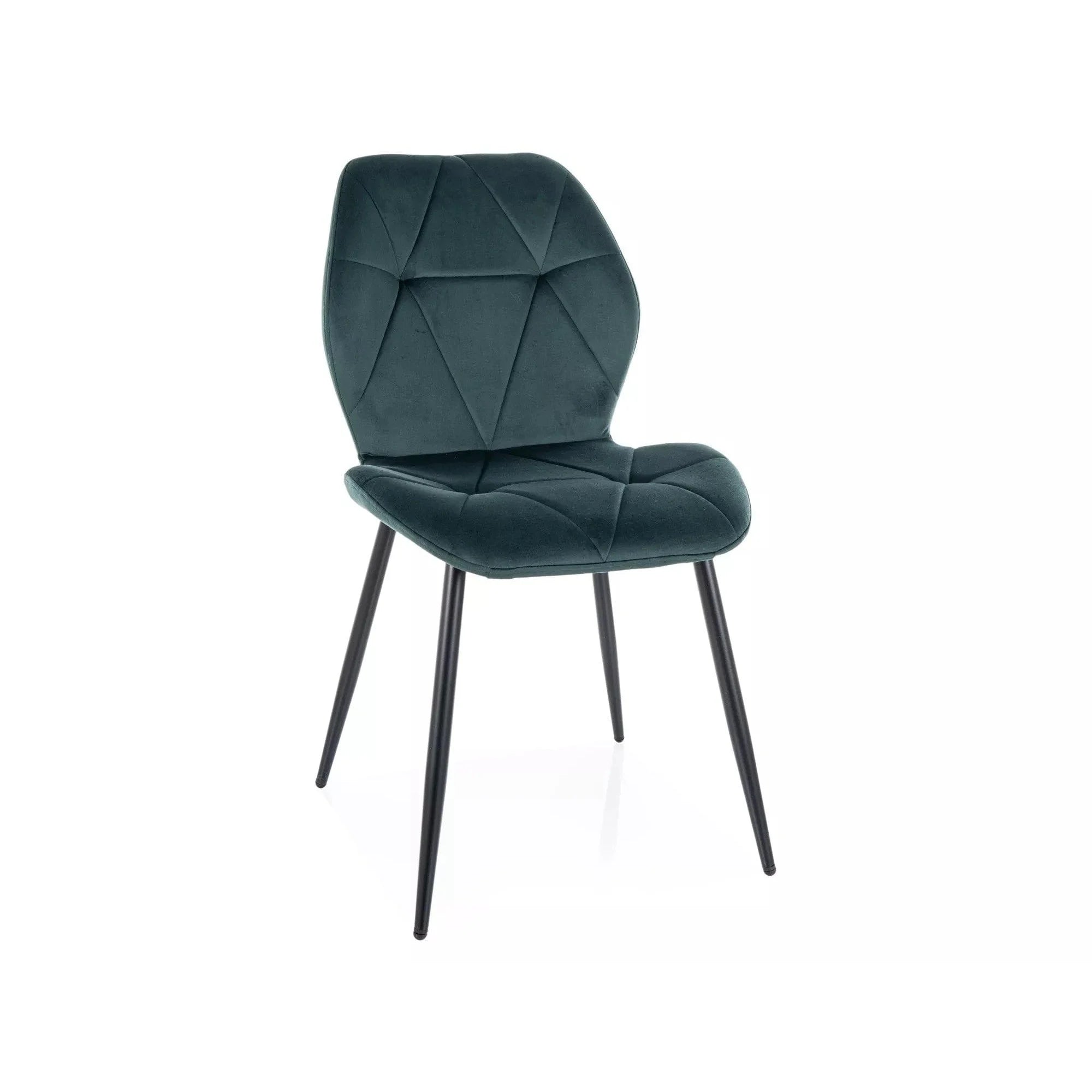 Scaun RICK, verde inchis - Bluvel 78, stofa catifelata/metal, 48x41x86 cm