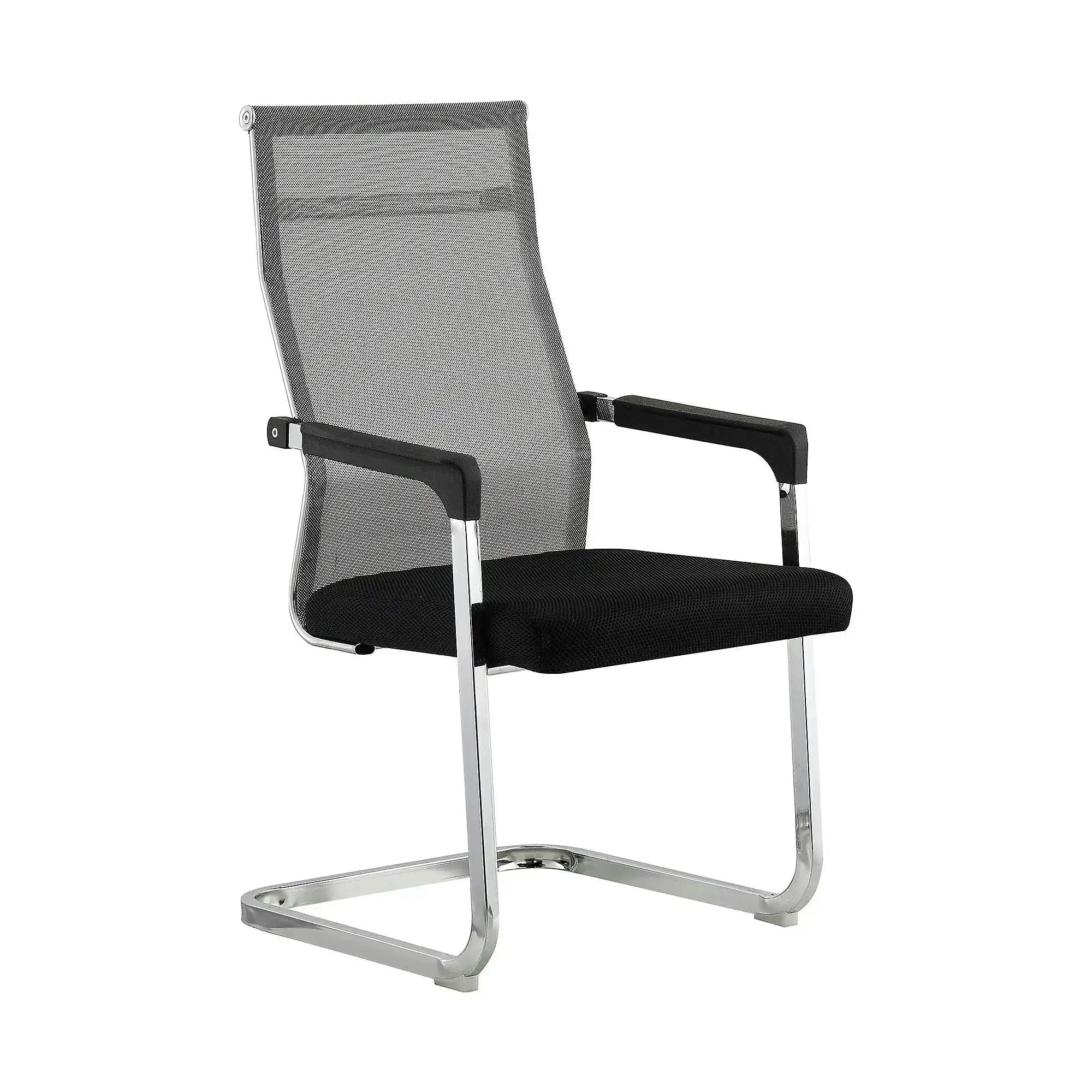 Scaun RIMALA NEW, gri/negru, plasa/metal, 56.5x64x101 cm