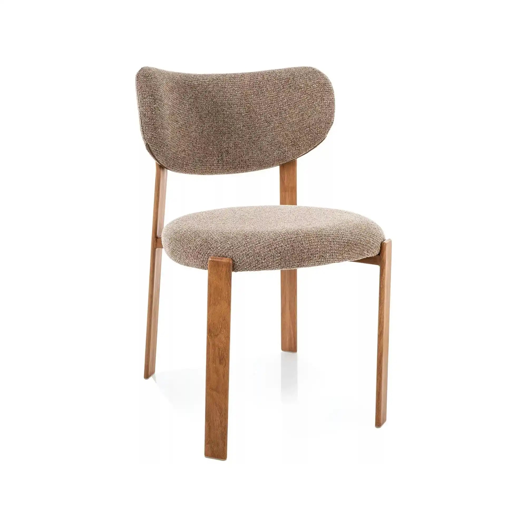 Scaun RIN D, cappuccino/stejar, stofă/metal, 51x50x79 cm