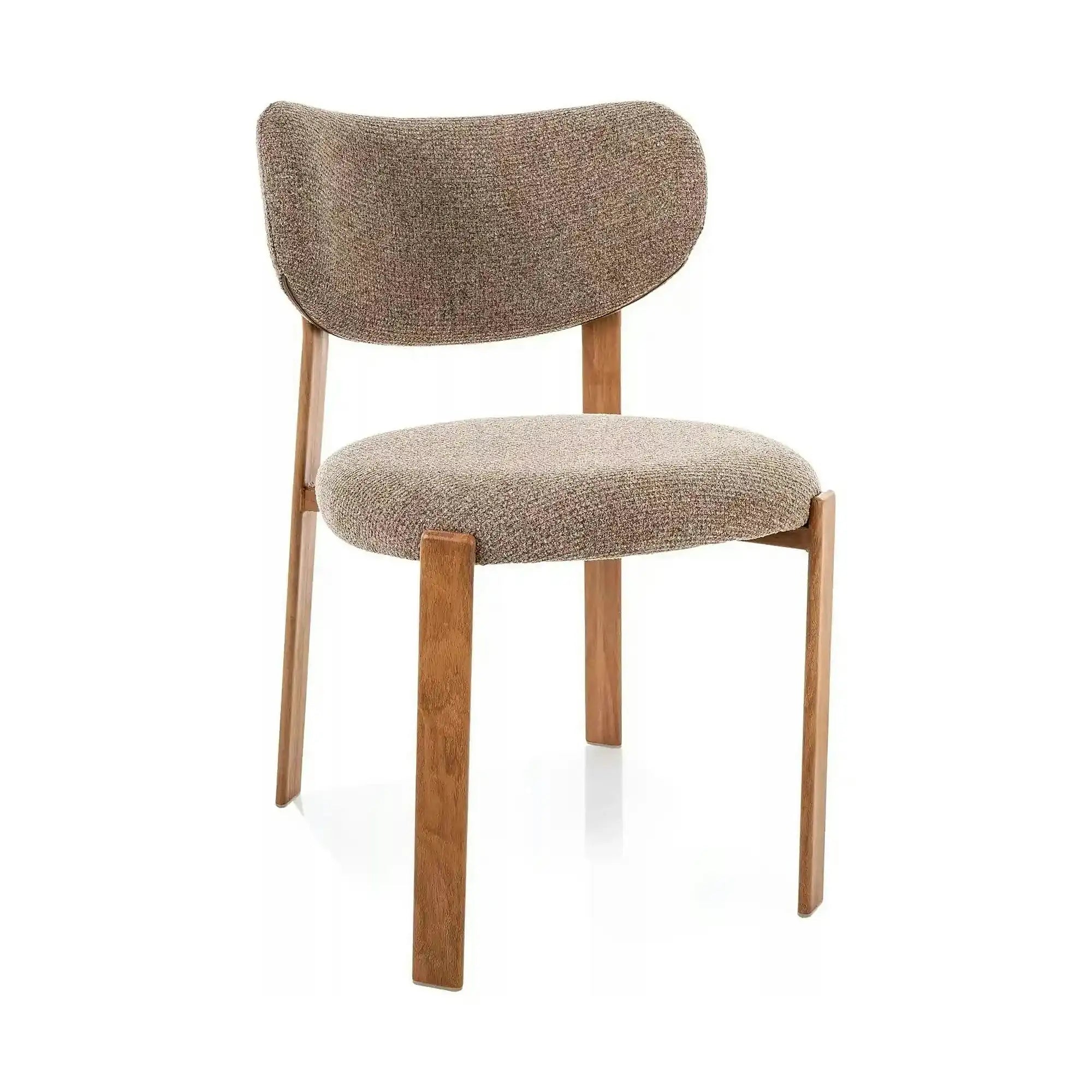 Scaun RIN D, cappuccino/stejar, stofă/metal, 51x50x79 cm
