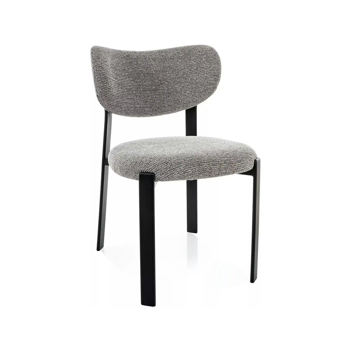 Scaun RIN, gri/negru, stofă/metal, 51x50x79 cm