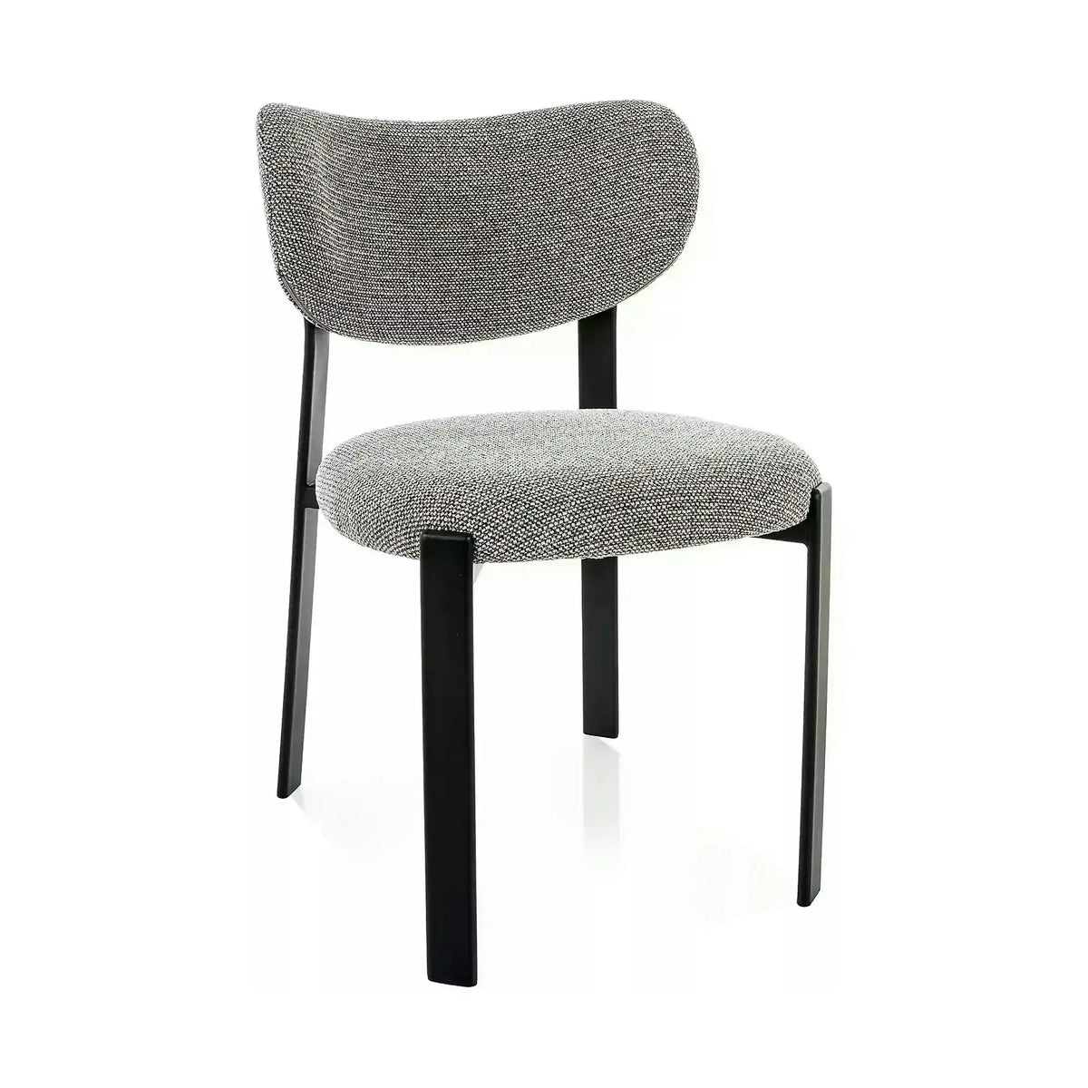 Scaun RIN, gri/negru, stofă/metal, 51x50x79 cm