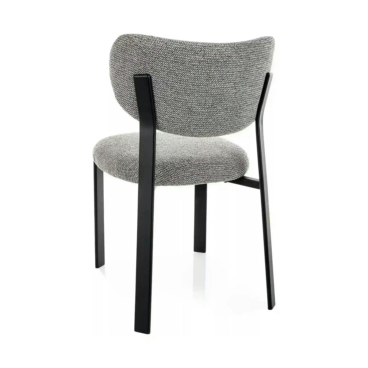 Scaun RIN, gri/negru, stofă/metal, 51x50x79 cm