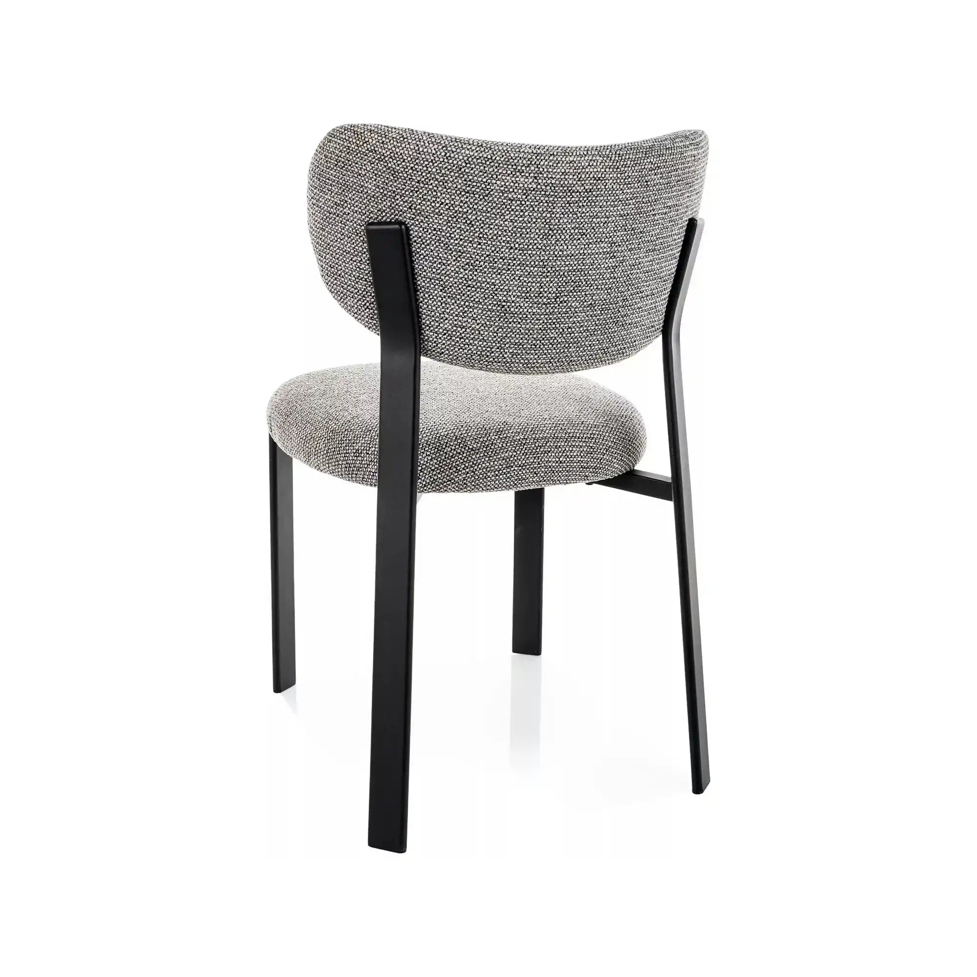 Scaun RIN, gri/negru, stofă/metal, 51x50x79 cm