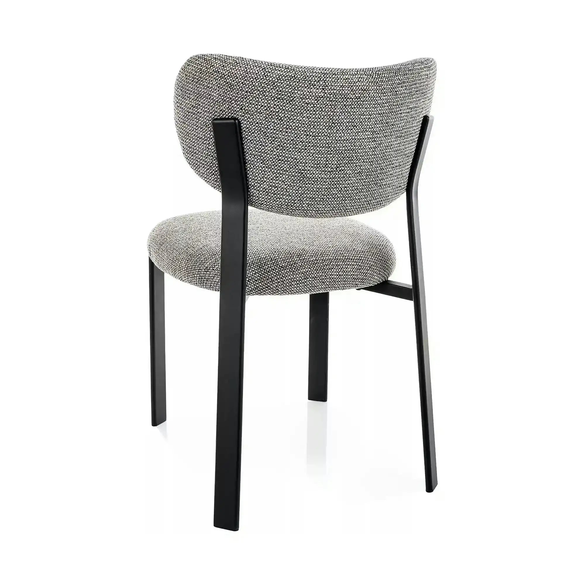 Scaun RIN, gri/negru, stofă/metal, 51x50x79 cm