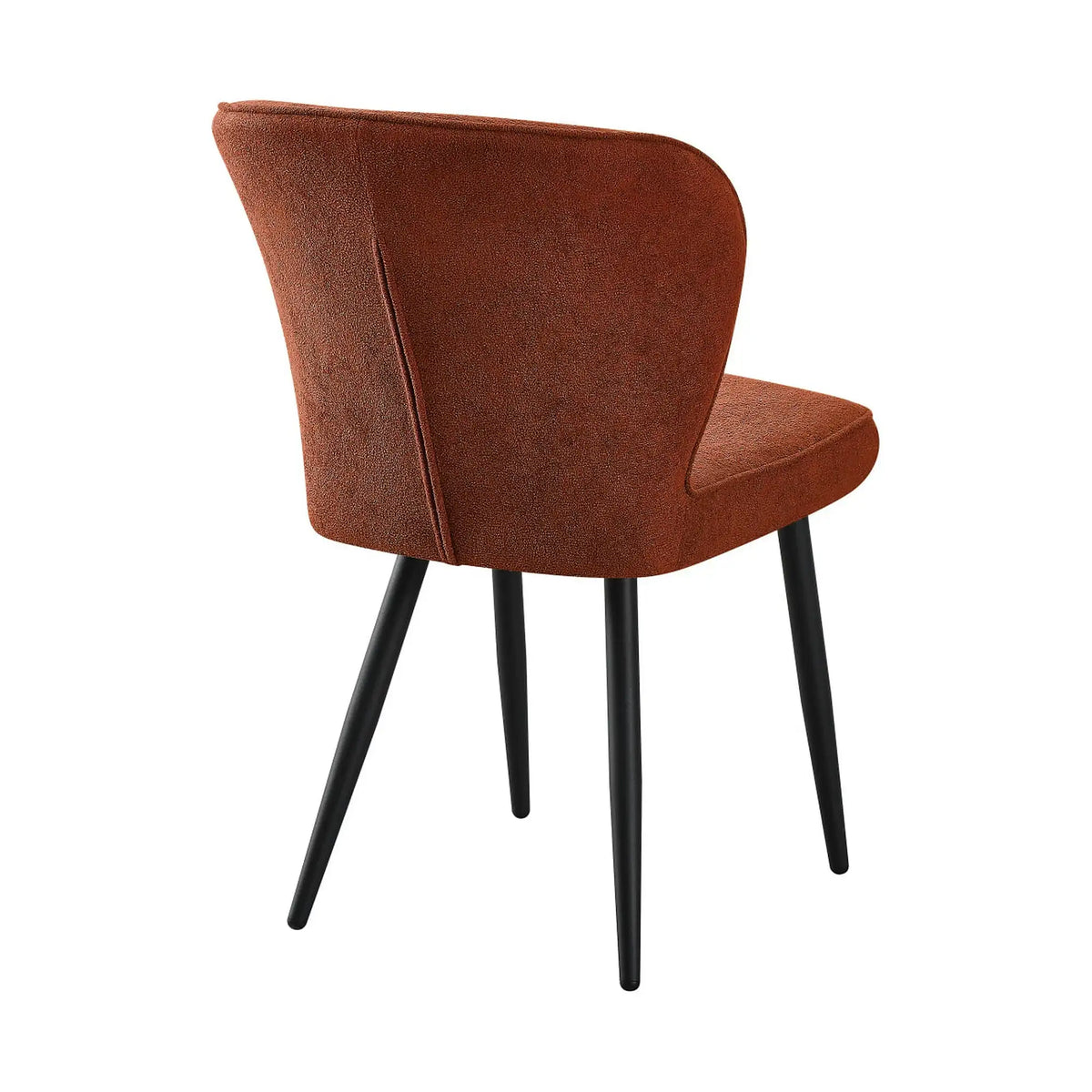 Scaun RIO 2, caramiziu/negru, stofa buclata/metal, 64x51x84 cm