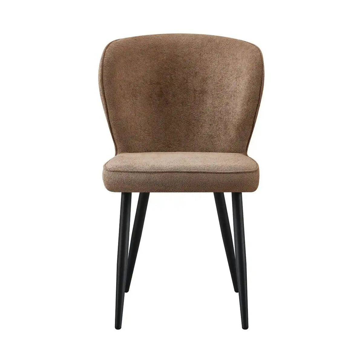 Scaun RIO 2, maro/negru, stofa buclata/metal, 64x51x84 cm