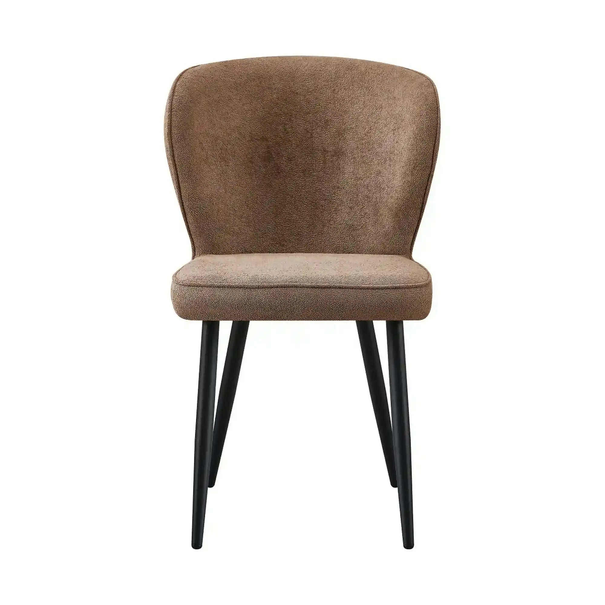 Scaun RIO 2, maro/negru, stofa buclata/metal, 64x51x84 cm