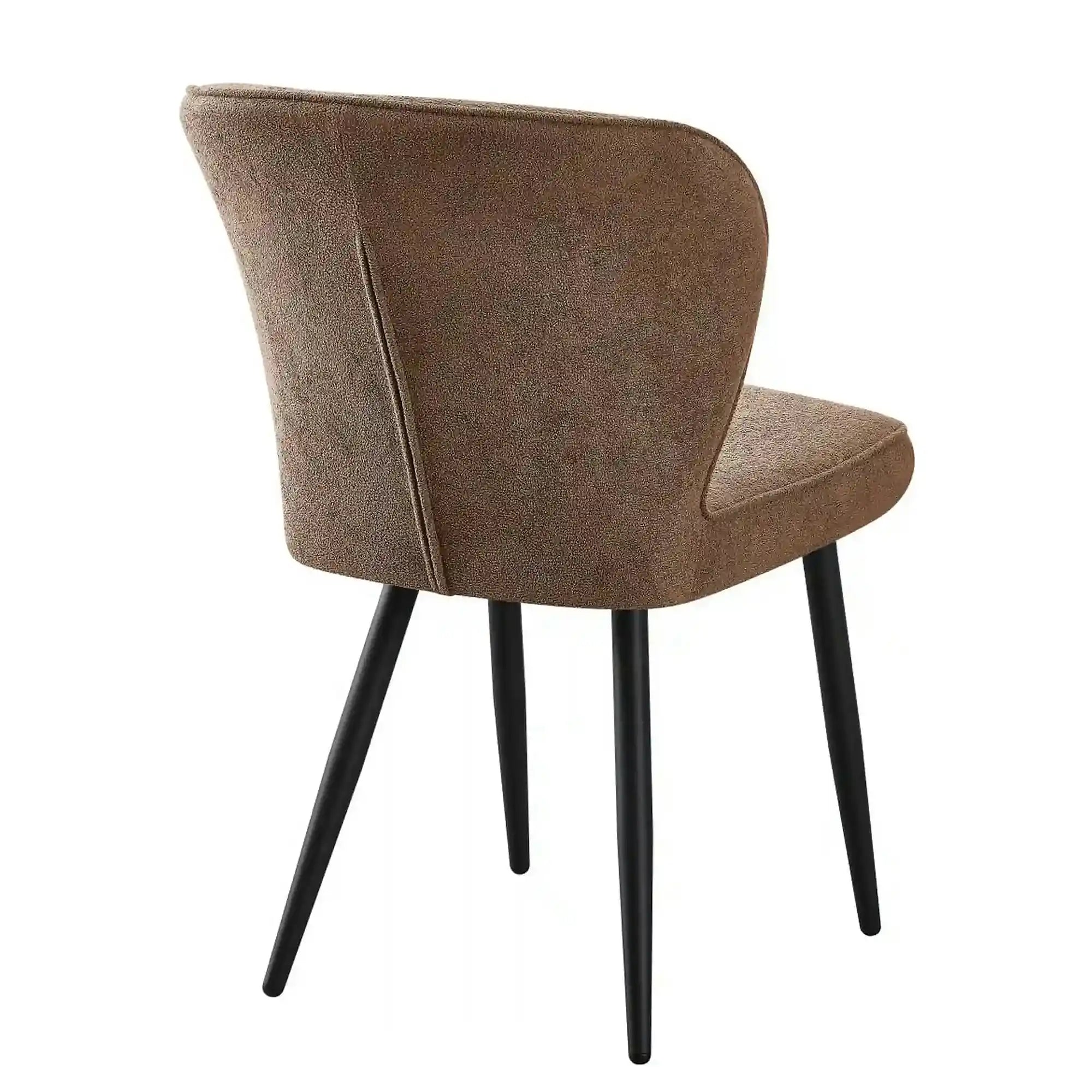 Scaun RIO 2, maro/negru, stofa buclata/metal, 64x51x84 cm