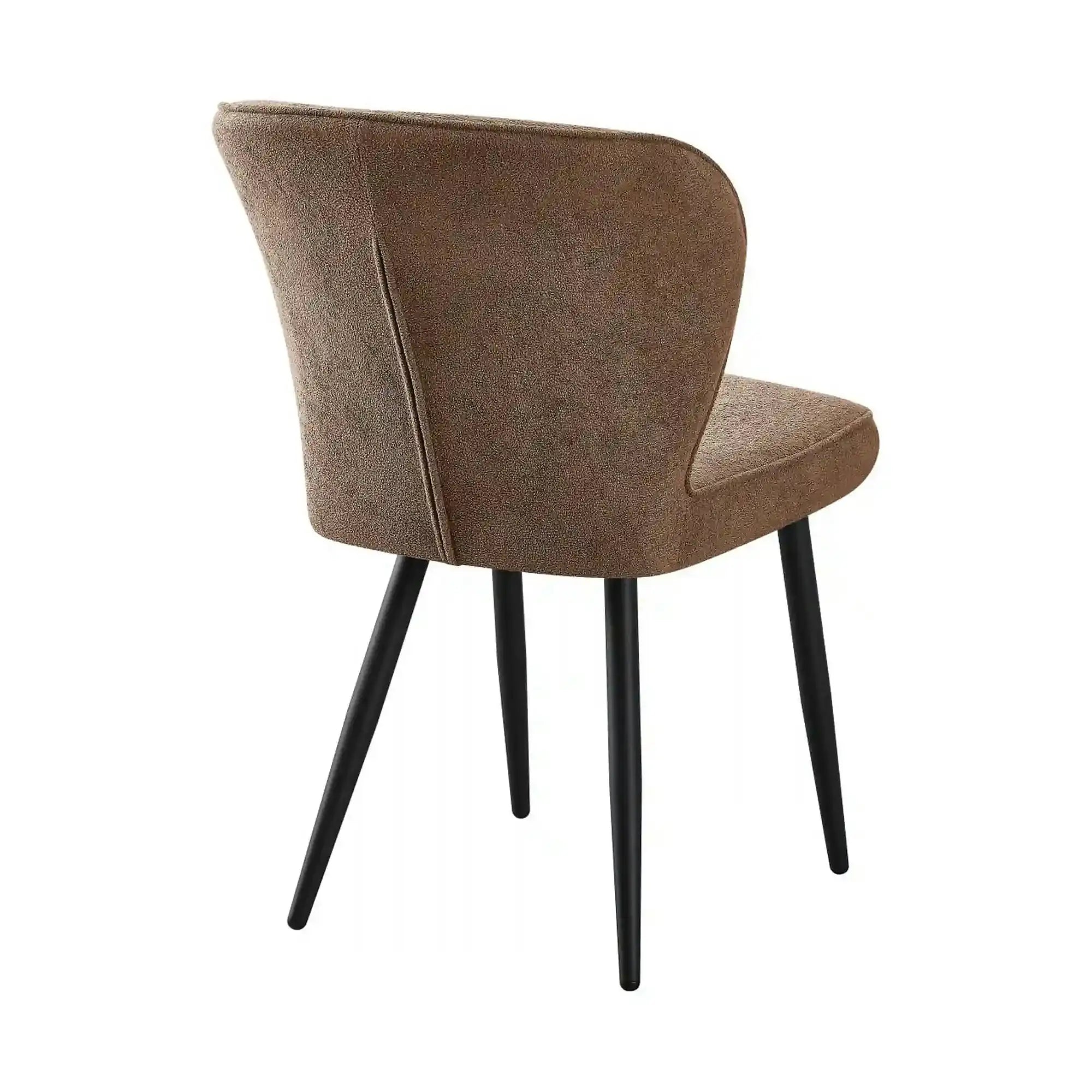 Scaun RIO 2, maro/negru, stofa buclata/metal, 64x51x84 cm