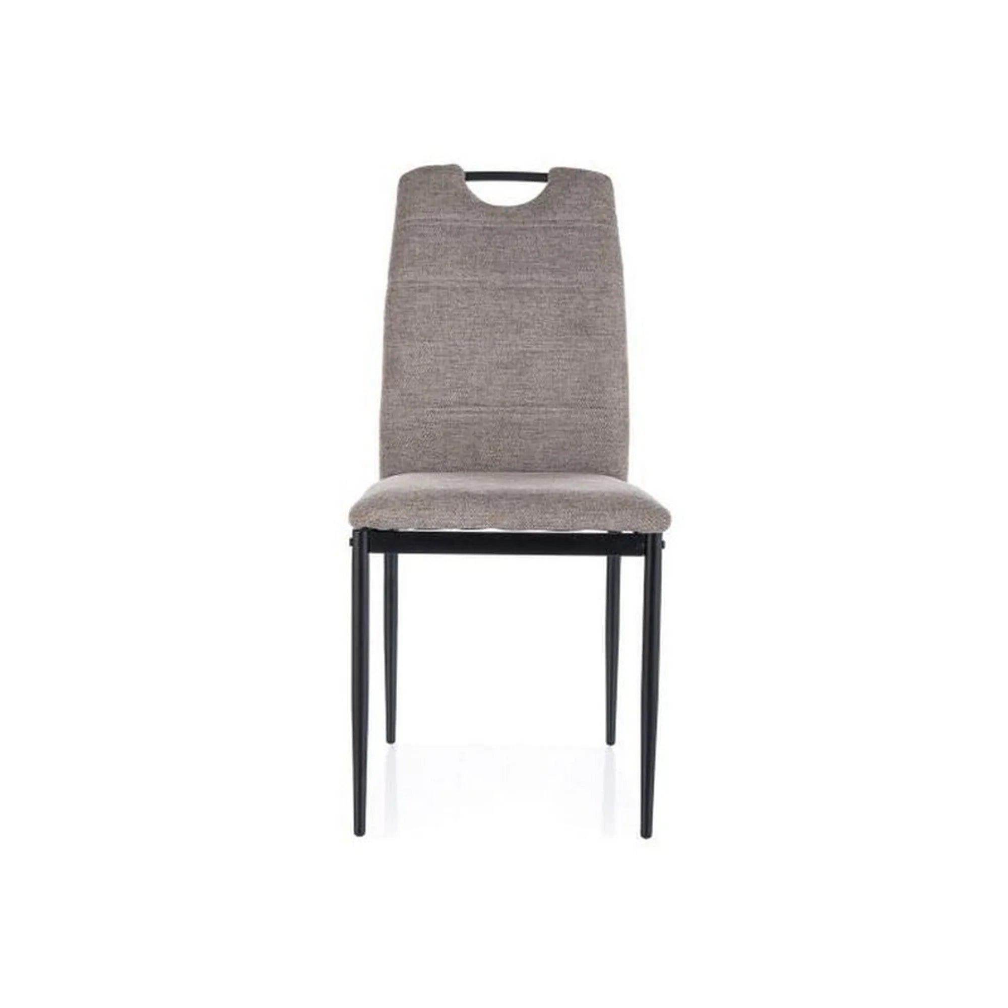 Scaun RIP, bej/negru, stofa clasica/metal, 44x38x92 cm