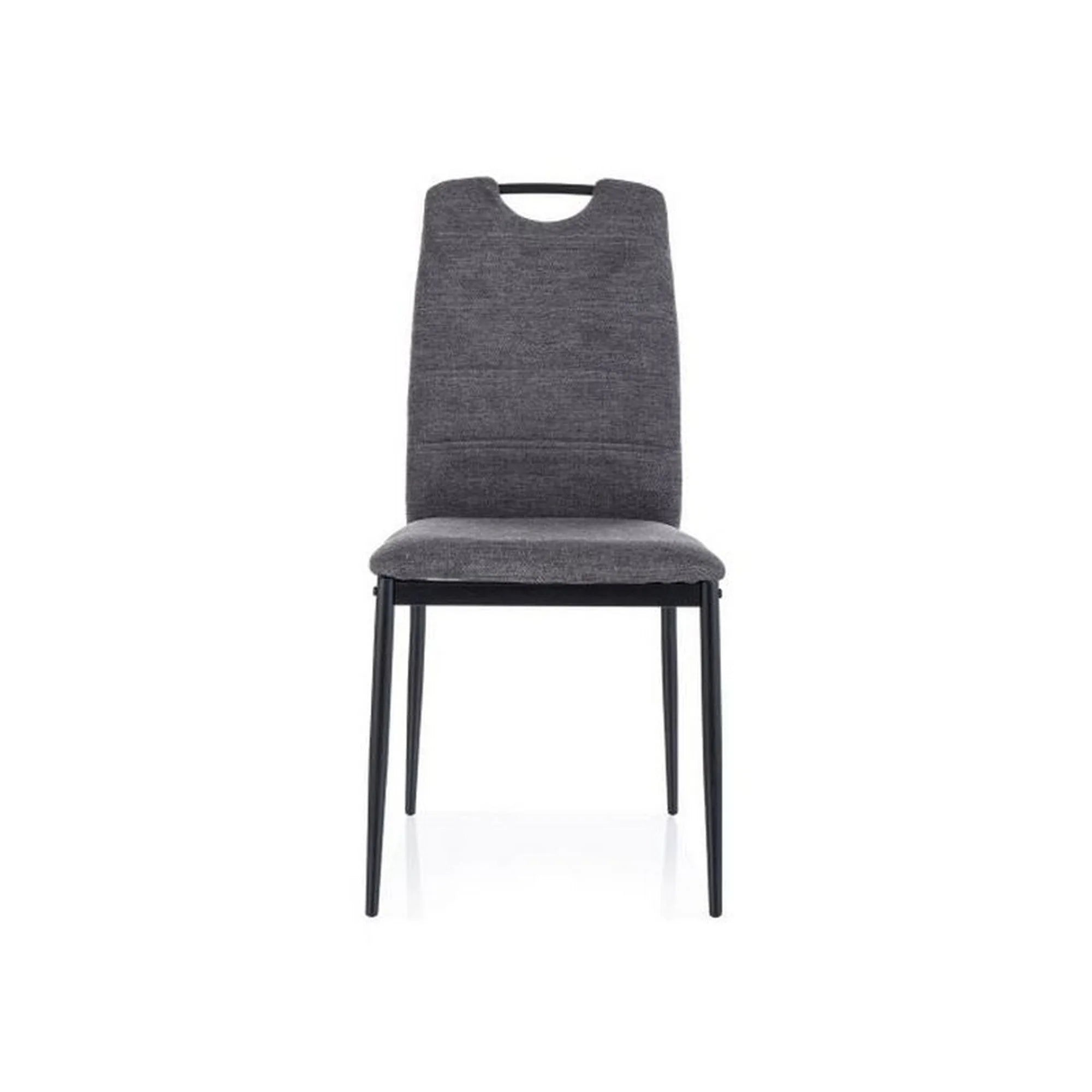 Scaun RIP, gri inchis/negru, stofa clasica/metal, 44x38x92 cm