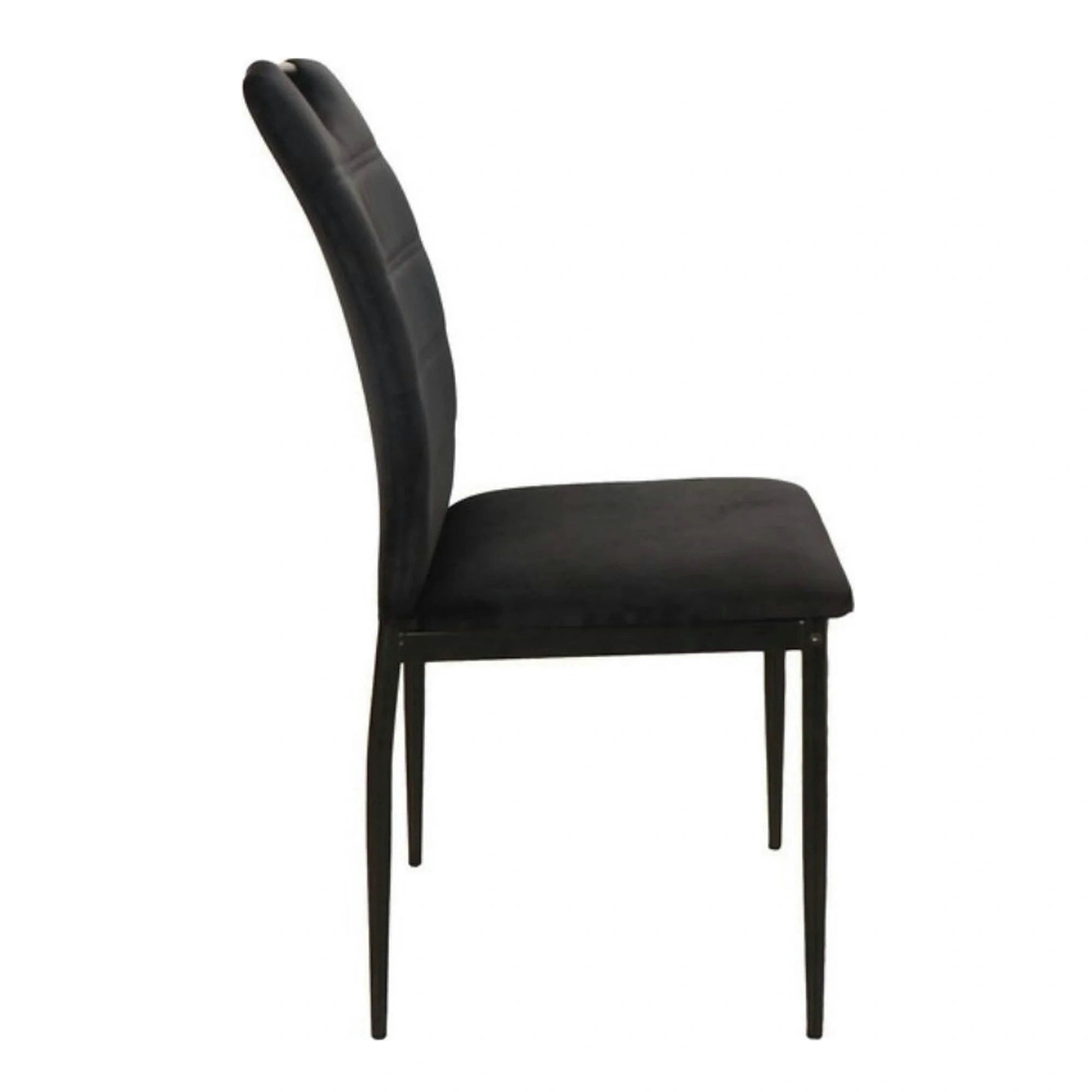 Scaun RIP, negru, stofa catifelata/metal, 44x38x92 cm