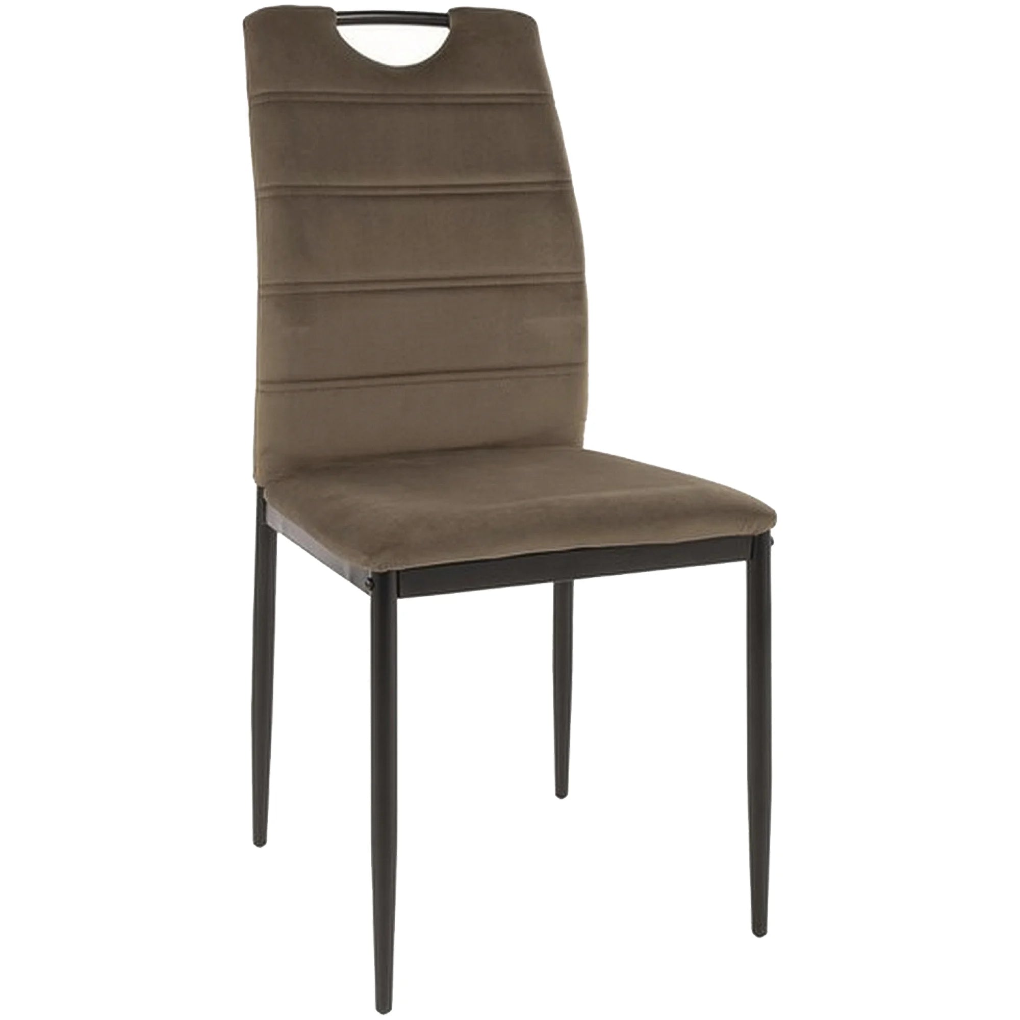 Scaun RIP, verde olive/negru, stofa catifelata/metal, 44x38x92 cm