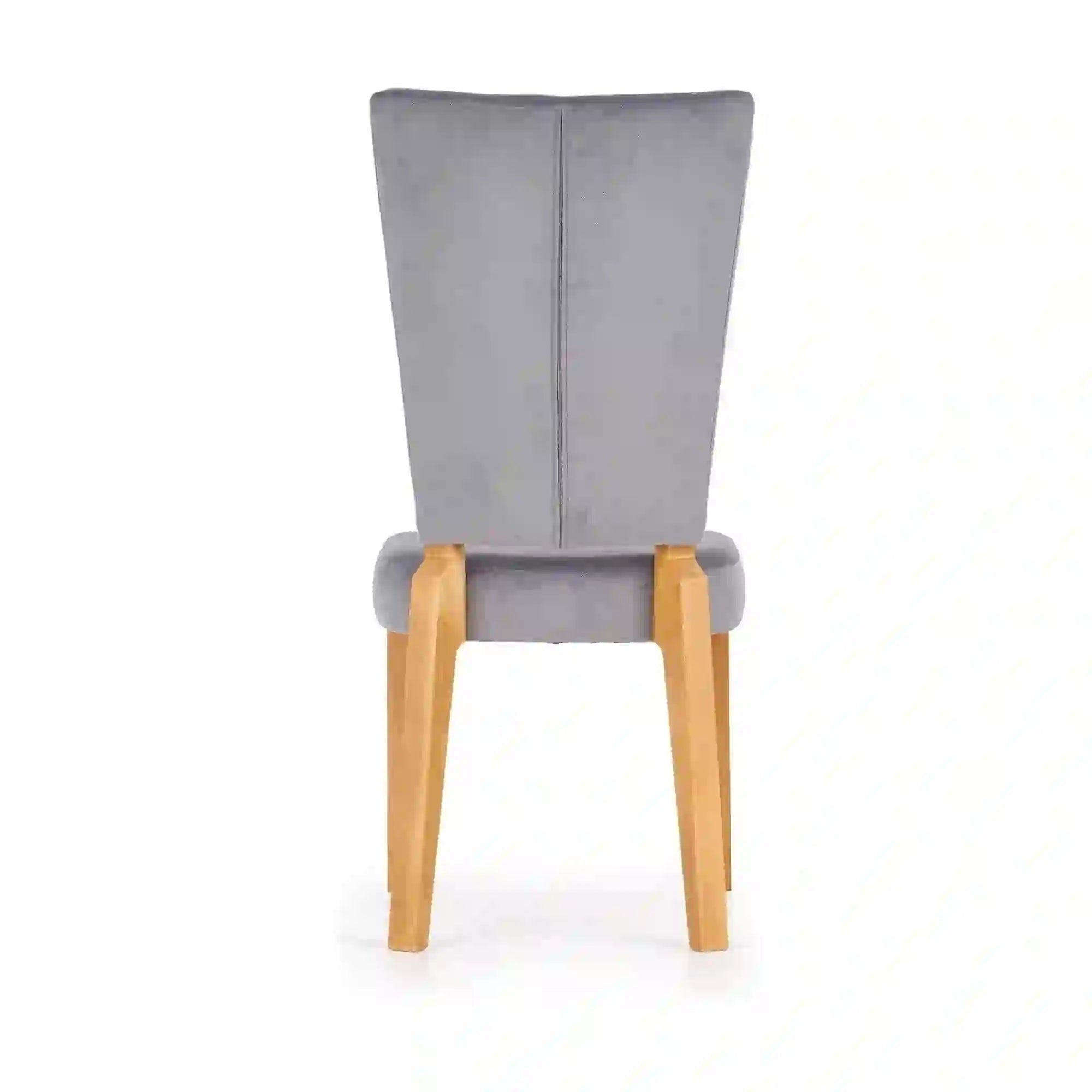 Scaun Rois, gri/stejar, stofa catifelata/lemn de fag, 43x58x94 cm