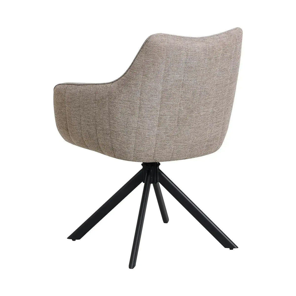 Scaun rotativ ASTON, grej/negru, stofa/metal, 61x58x86 cm