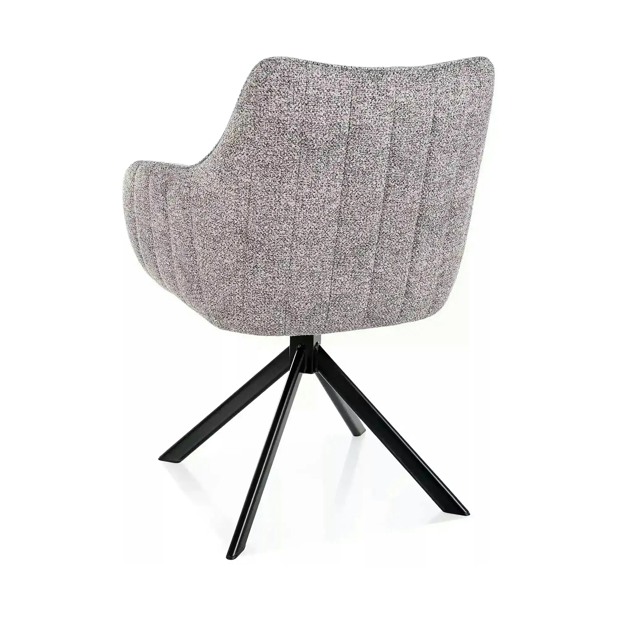 Scaun rotativ AZALIA, gri deschis/negru, stofă/metal, 61x58x86 cm