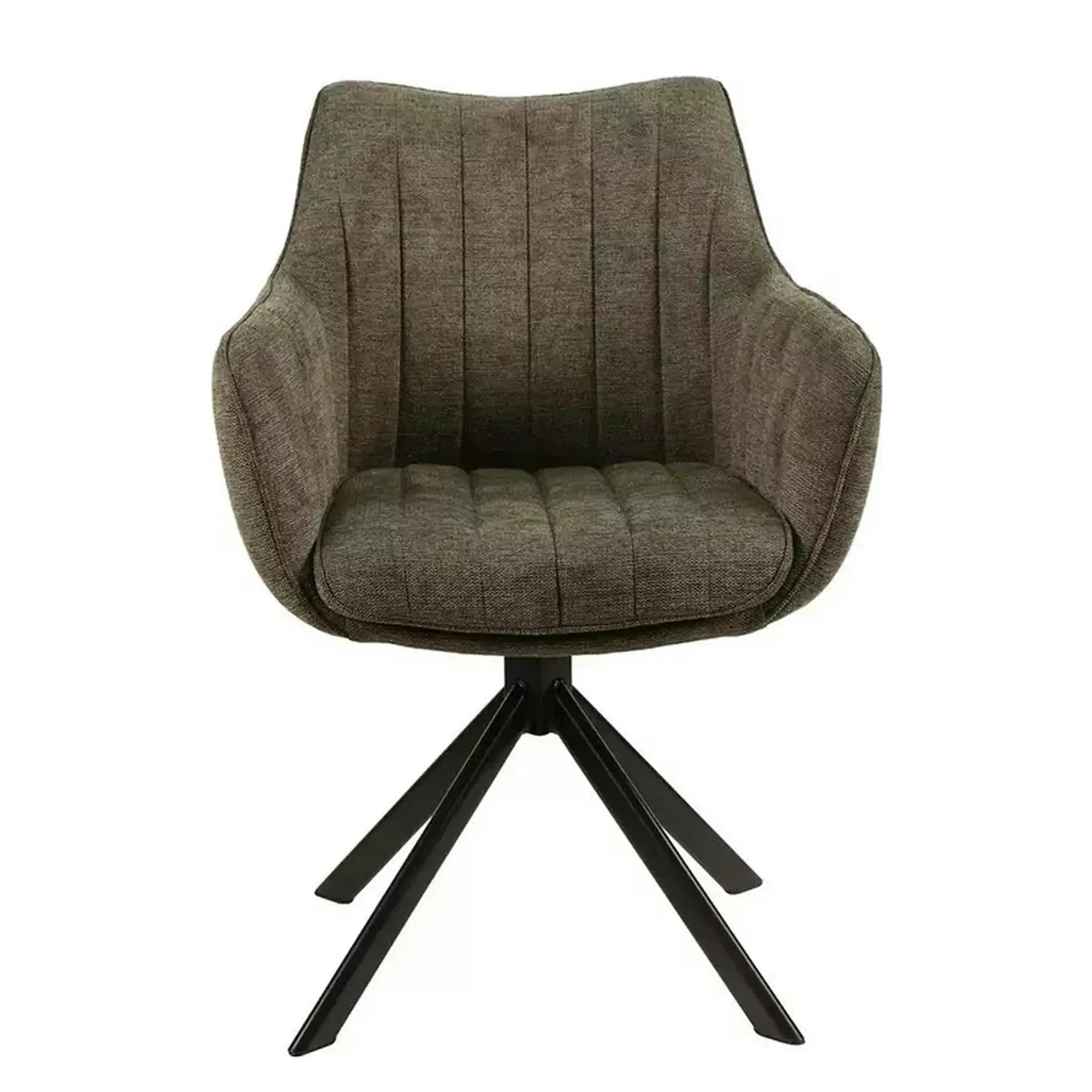 Scaun rotativ AZALIA, verde olive/negru, stofa clasica/metal, 61x44x86 cm