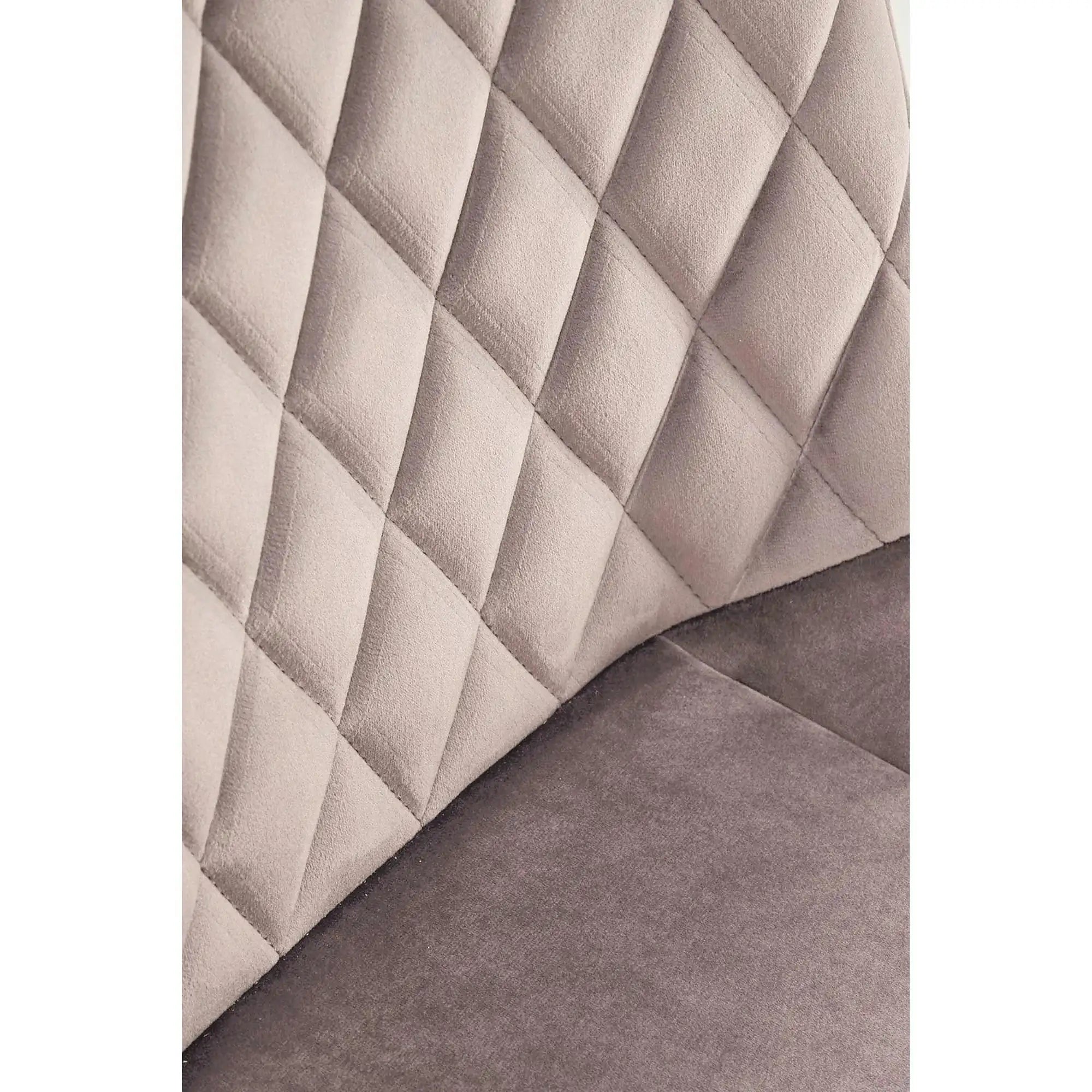 Scaun rotativ bucatarie K520, bej/negru, stofa catifelata/metal, 45x63x80 cm