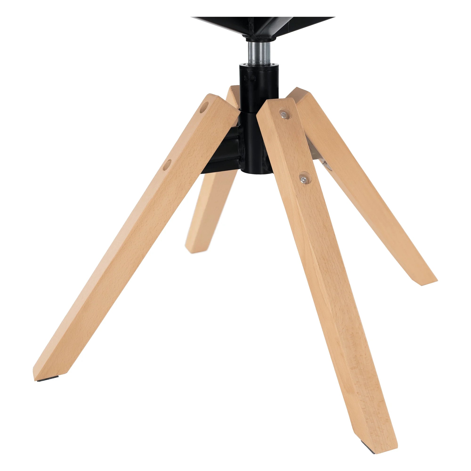 Scaun rotativ DALIO, maro/fag, stofa catifelata/lemn, 58x62x83 cm