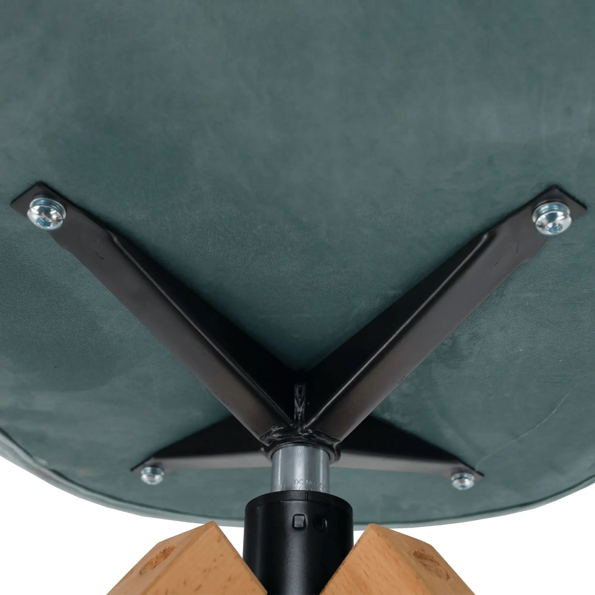 Scaun rotativ DALIO, verde menta/fag, stofa catifelata/lemn, 58x62x83 cm