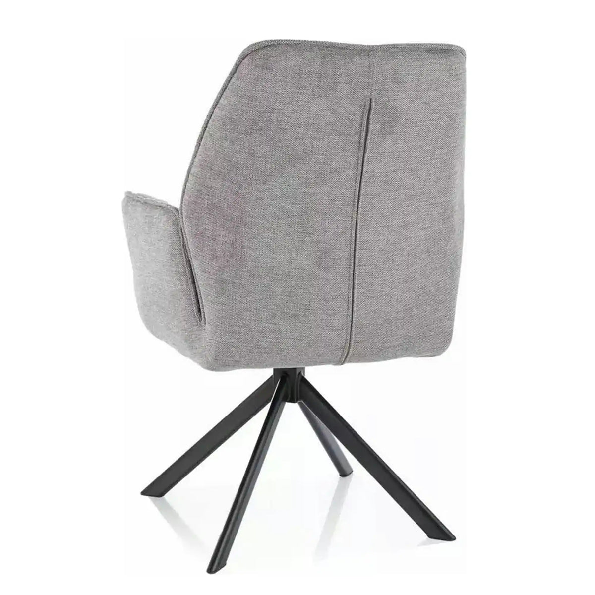Scaun rotativ HUGO, gri/negru, stofa clasica/metal, 58x46x90 cm