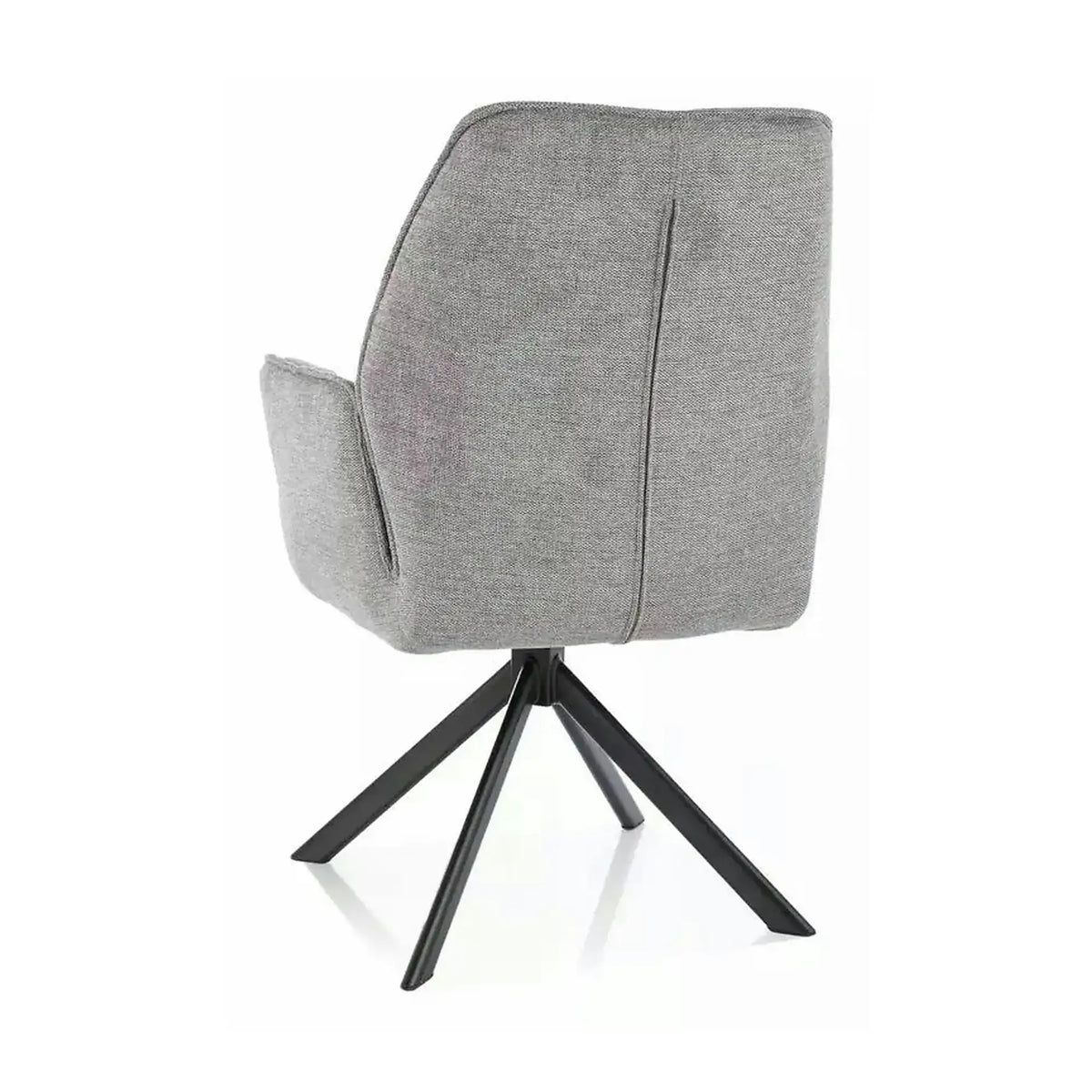 Scaun rotativ HUGO, gri/negru, stofa clasica/metal, 58x46x90 cm