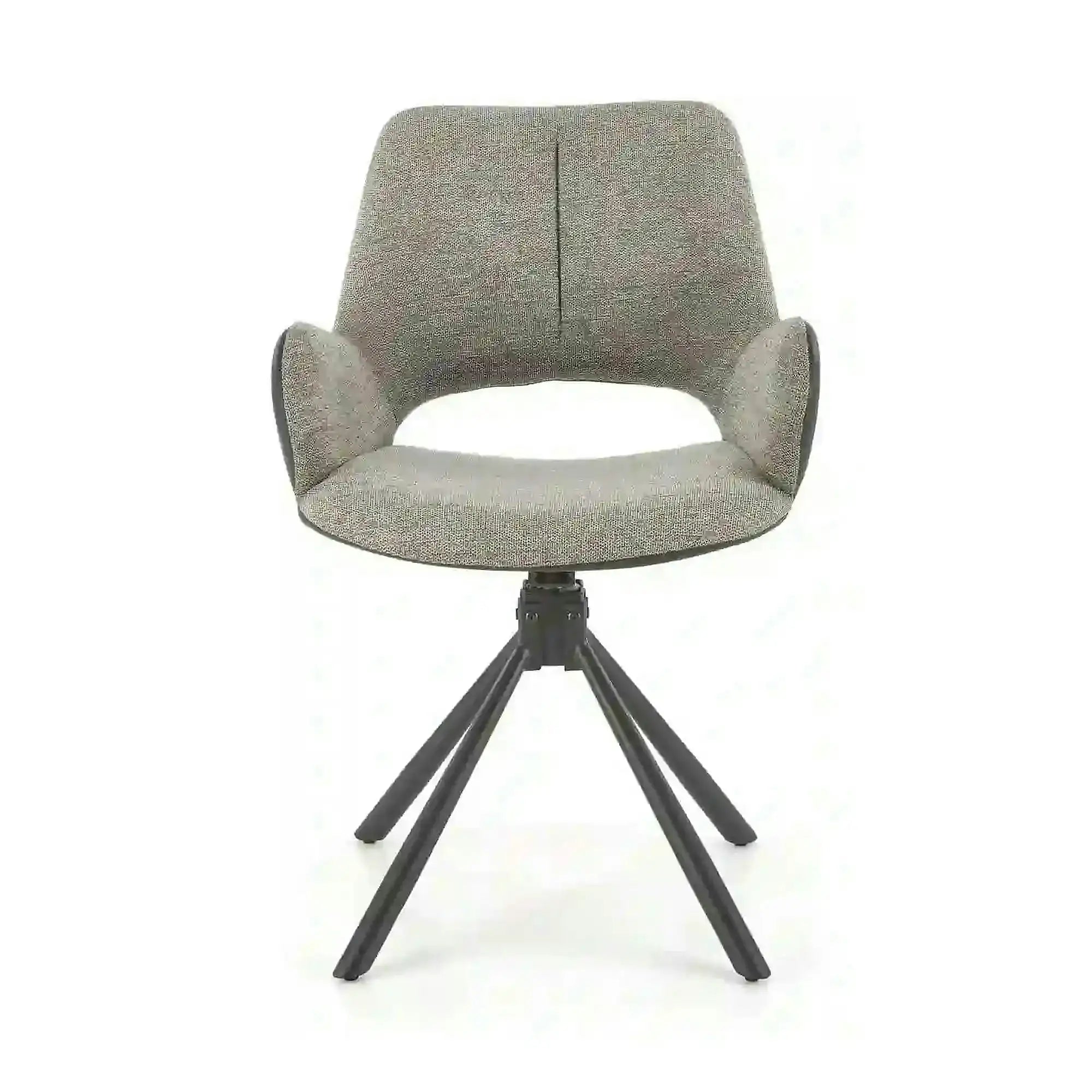 Scaun rotativ K494, gri/negru, stofa/piele ecologica, 57X59X85 cm