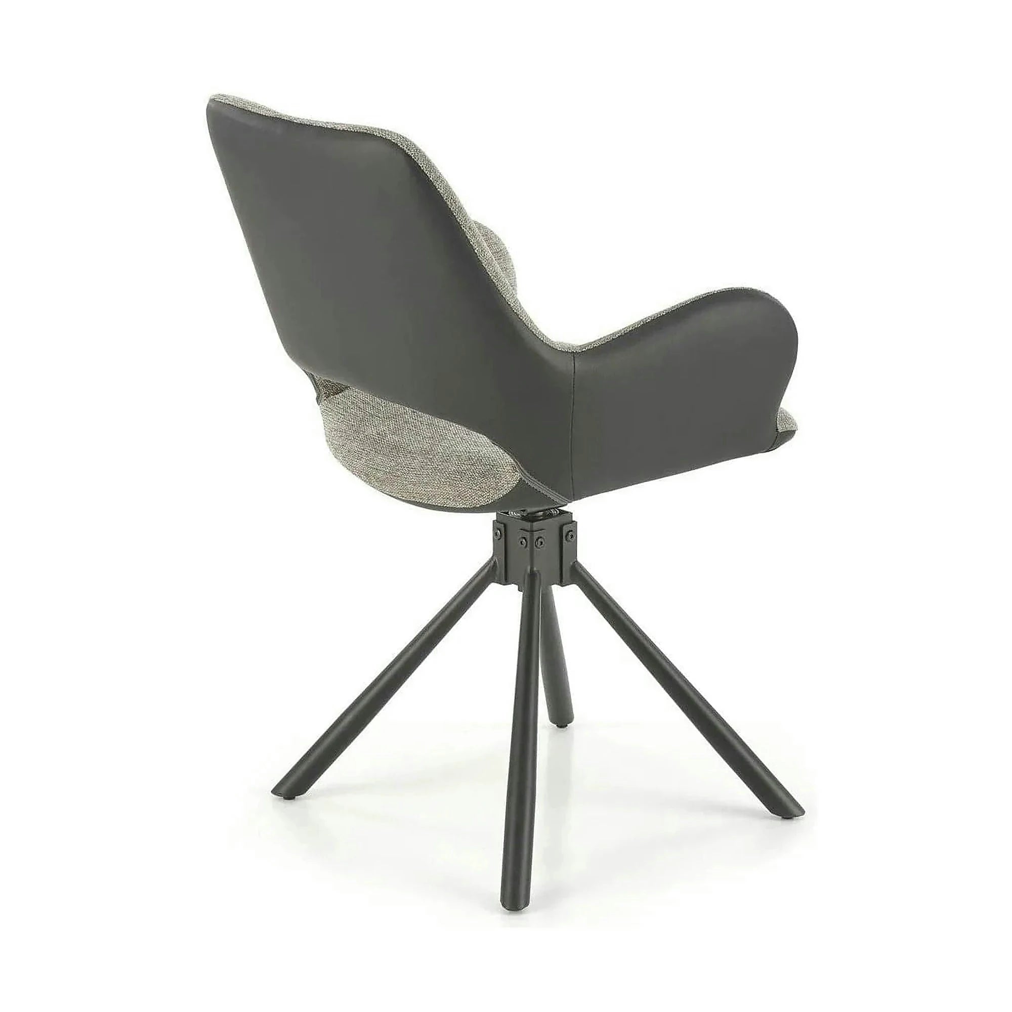 Scaun rotativ K494, gri/negru, stofa/piele ecologica, 57X59X85 cm