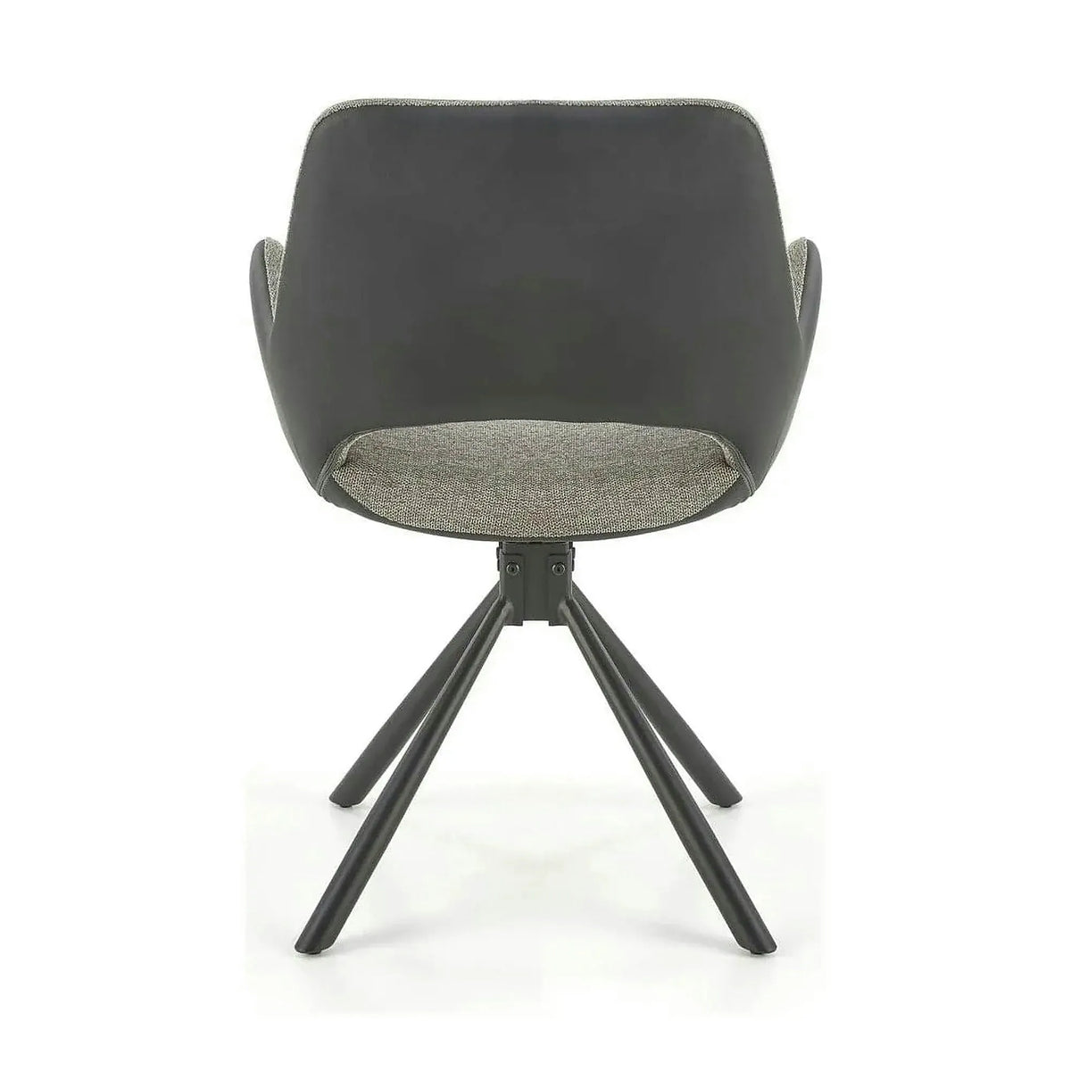 Scaun rotativ K494, gri/negru, stofa/piele ecologica, 57X59X85 cm