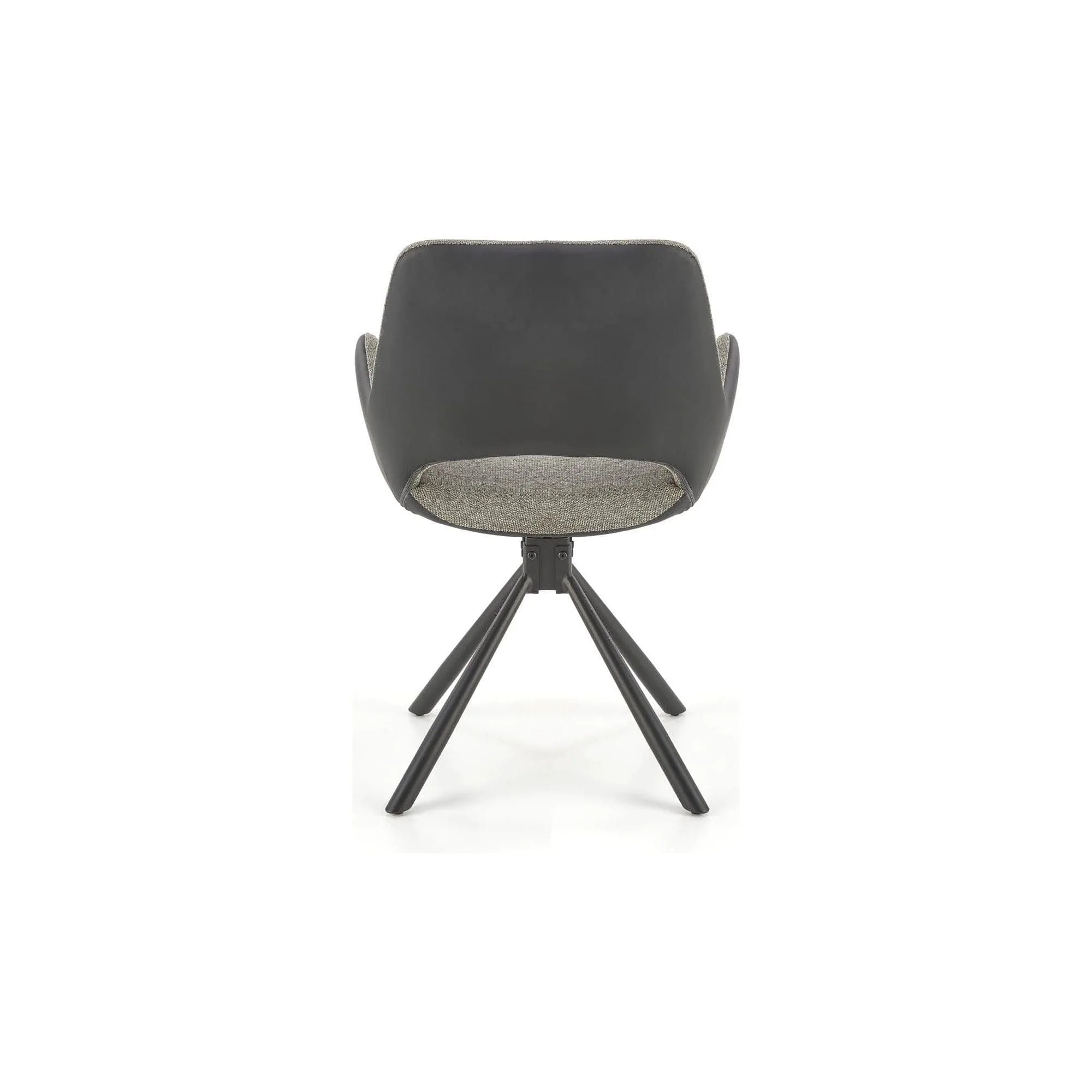 Scaun rotativ K494, gri/negru, stofa/piele ecologica, 57X59X85 cm