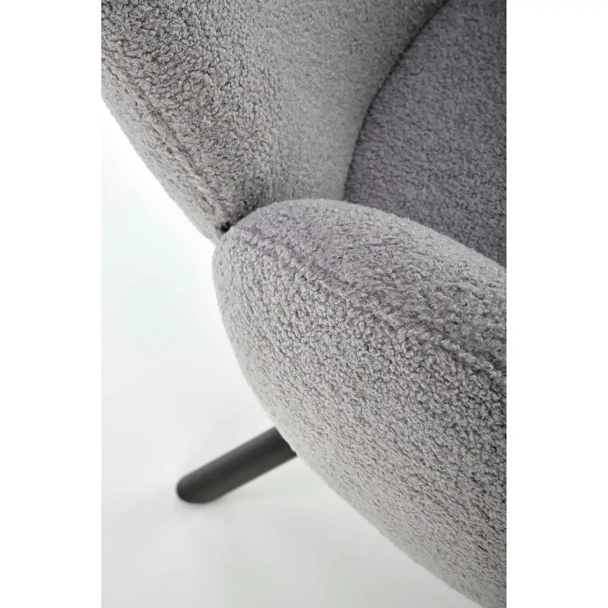 Scaun rotativ K498, gri, stofa/metal, 64x63x90 cm