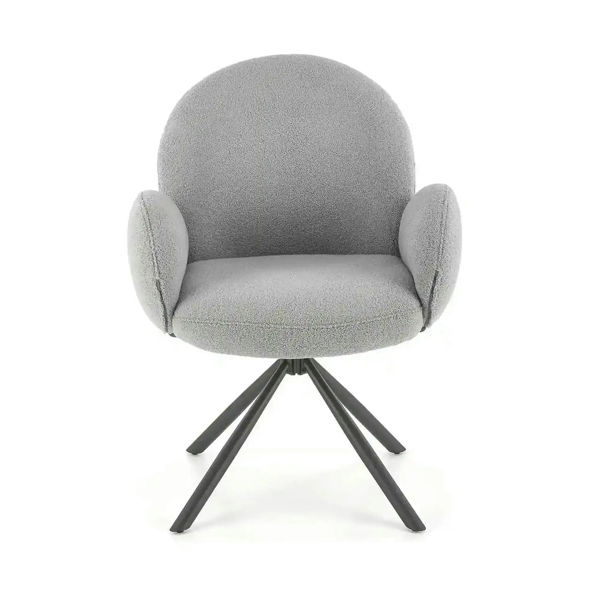 Scaun rotativ K498, gri, stofa/metal, 64x63x90 cm