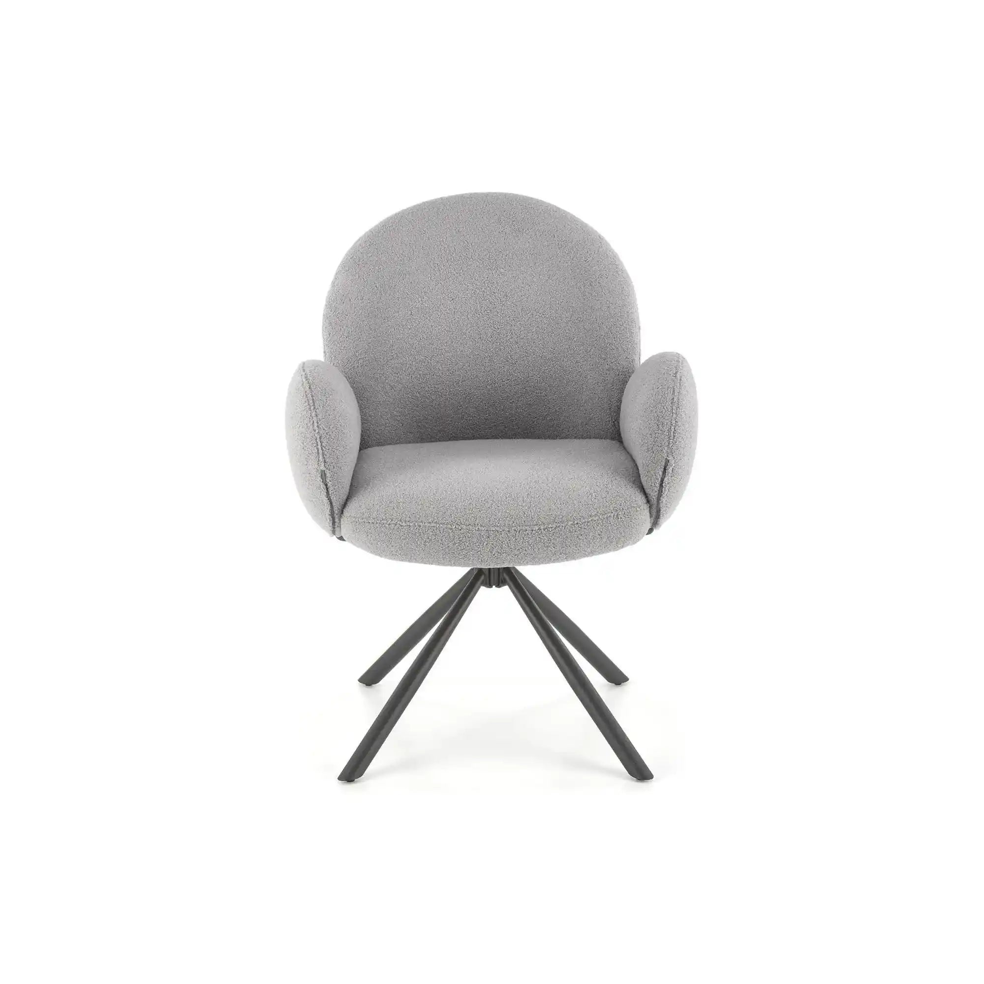 Scaun rotativ K498, gri, stofa/metal, 64x63x90 cm