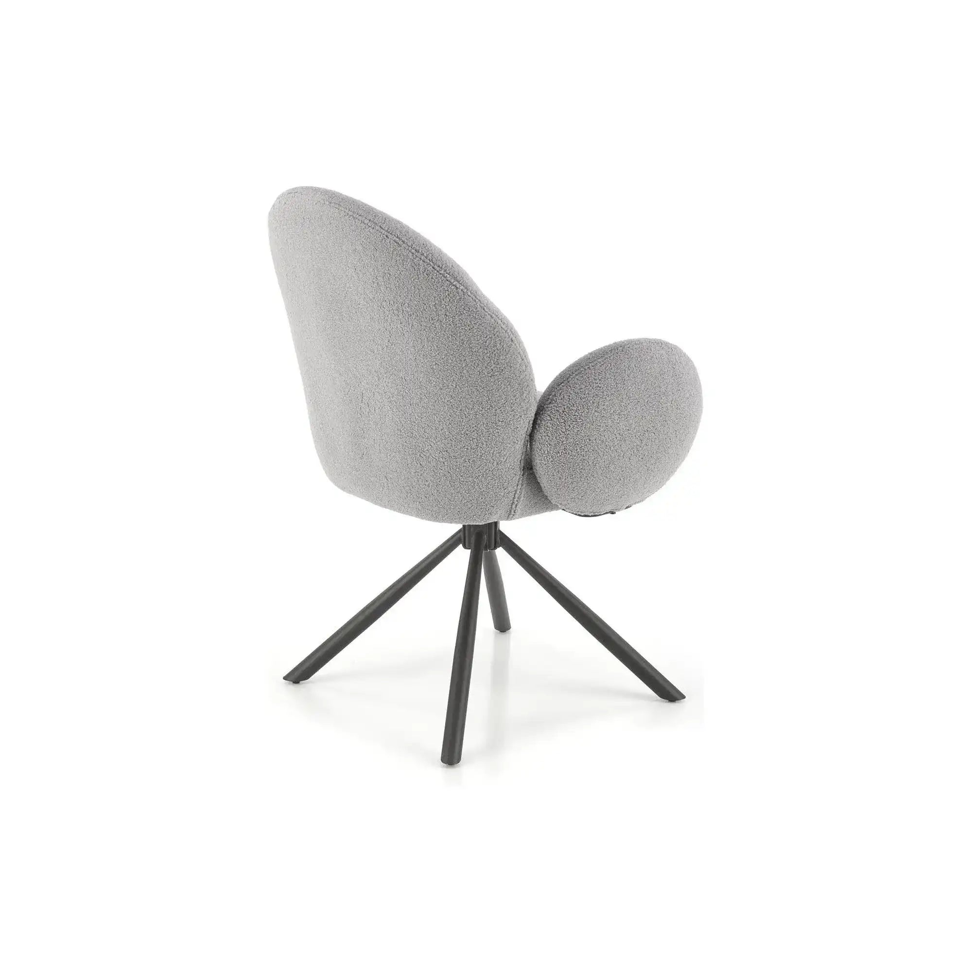 Scaun rotativ K498, gri, stofa/metal, 64x63x90 cm